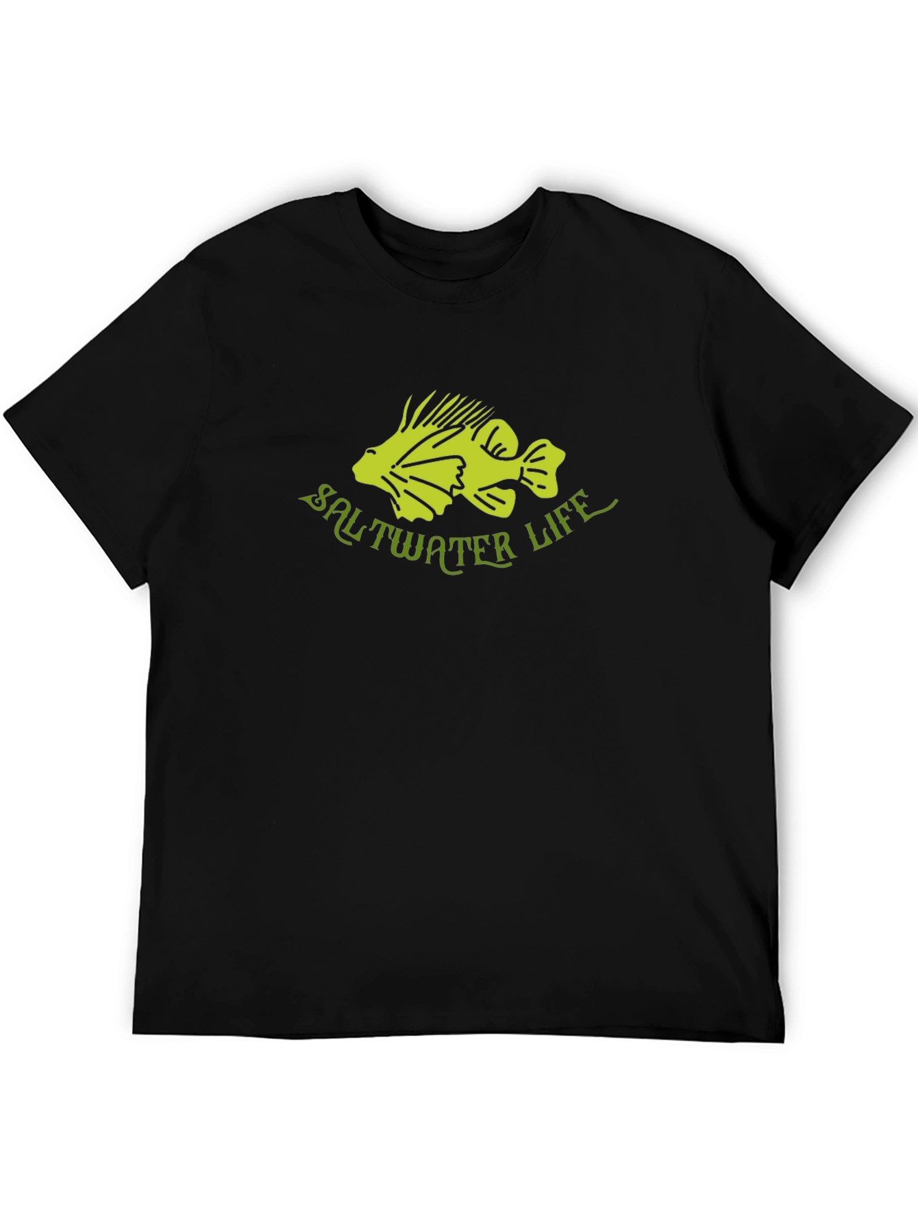 Saltwater Life Black Graphic Tee