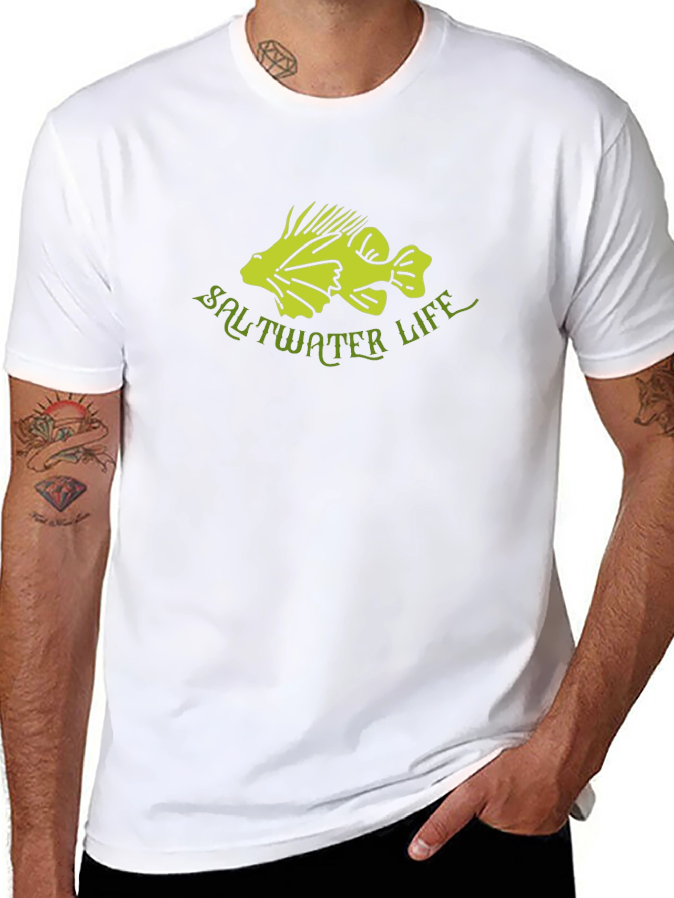 Saltwater Life Black Graphic Tee