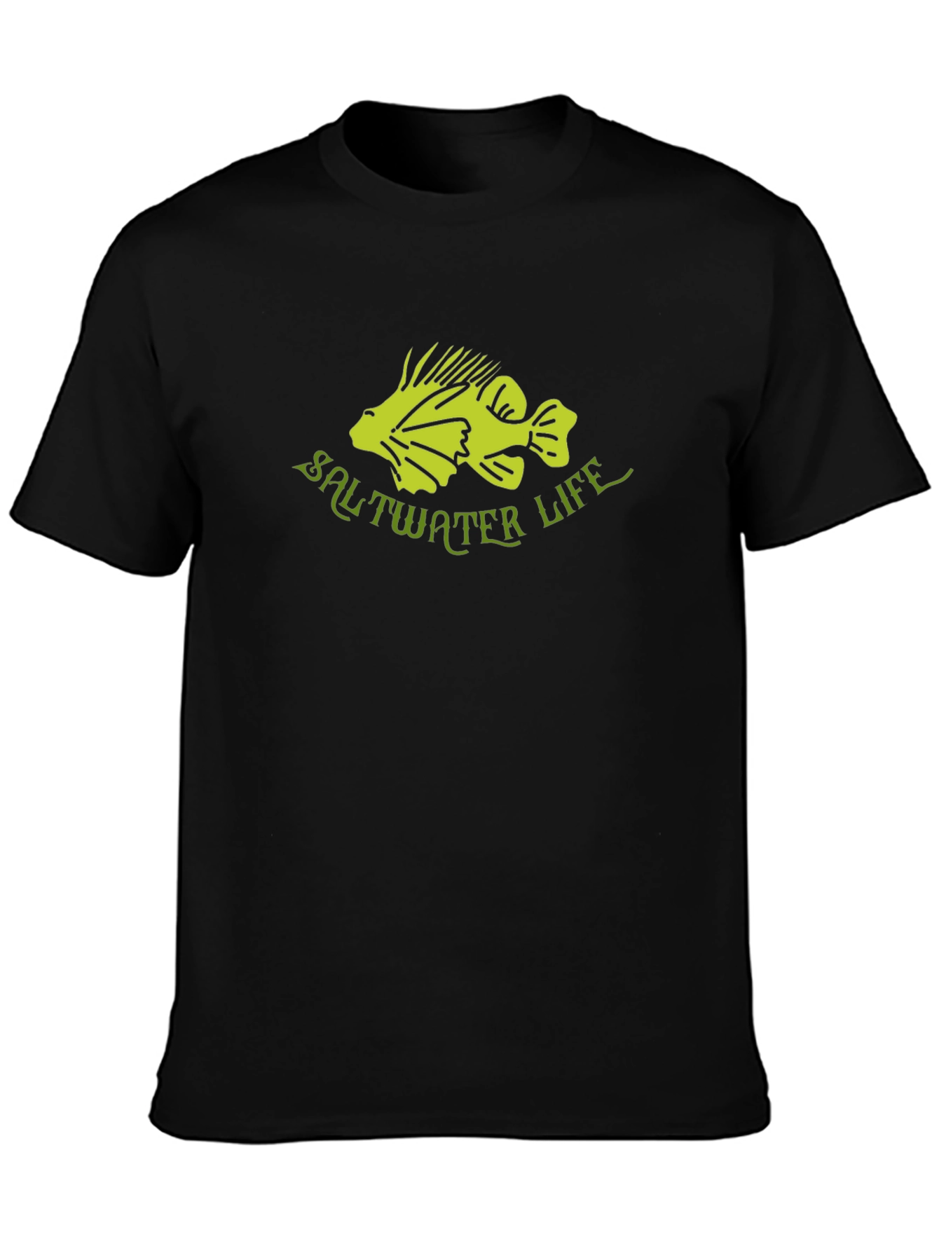 Saltwater Life Black Graphic Tee