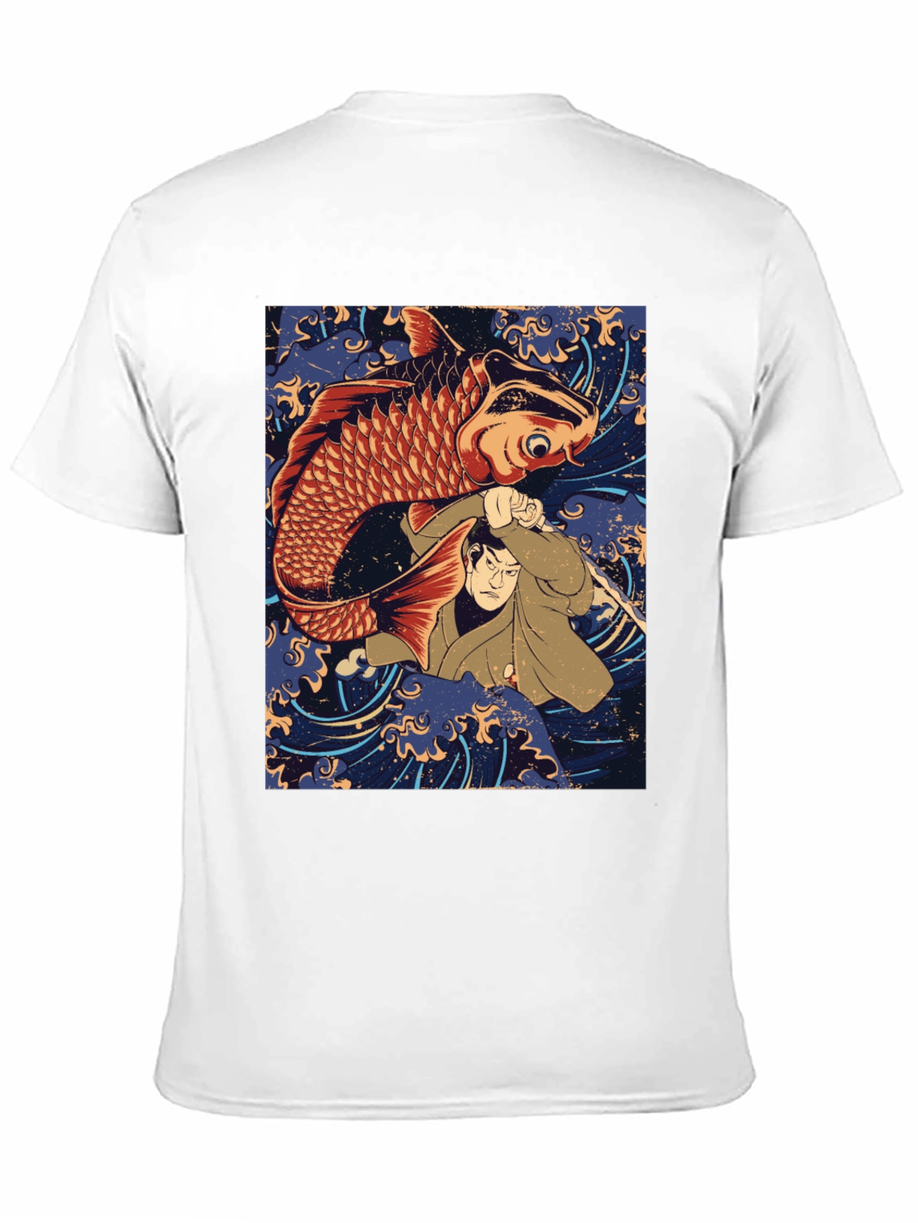 Koi Fish & Samurai T-Shirt - Graphic Tee