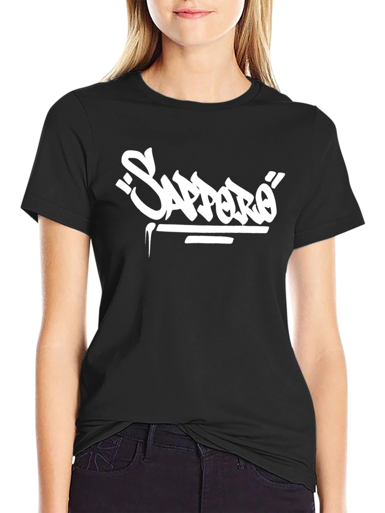 Sapporo Graphic T-Shirt - Black Cotton Tee