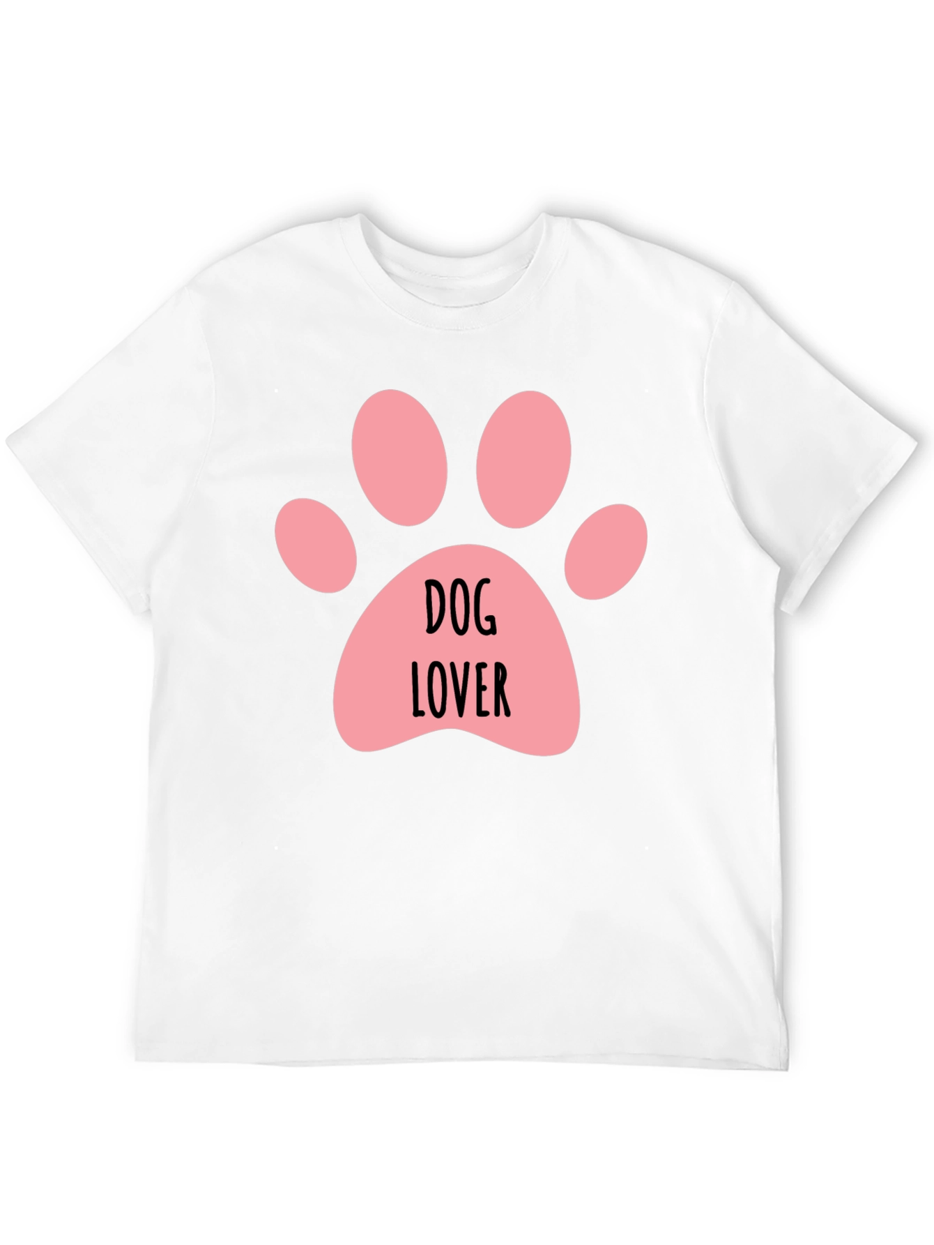 Dog Lover Paw Print Black T-Shirt