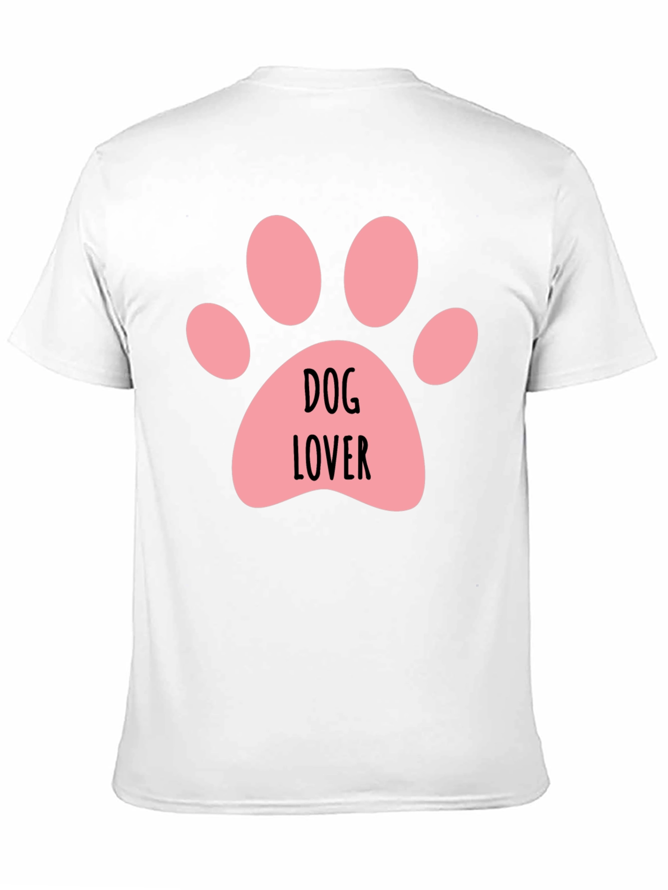 Dog Lover Paw Print Black T-Shirt