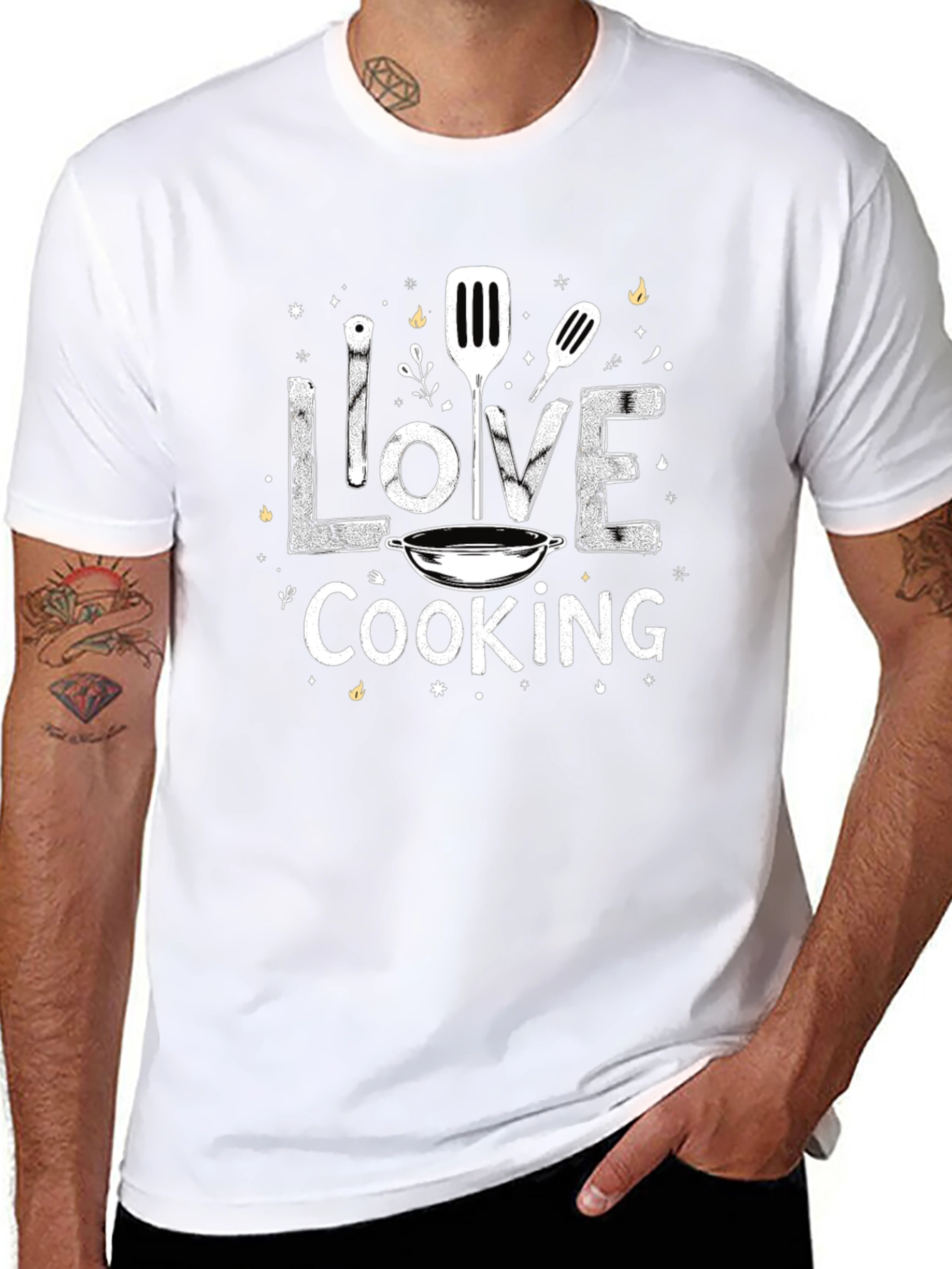 Love Cooking Black Graphic Tee