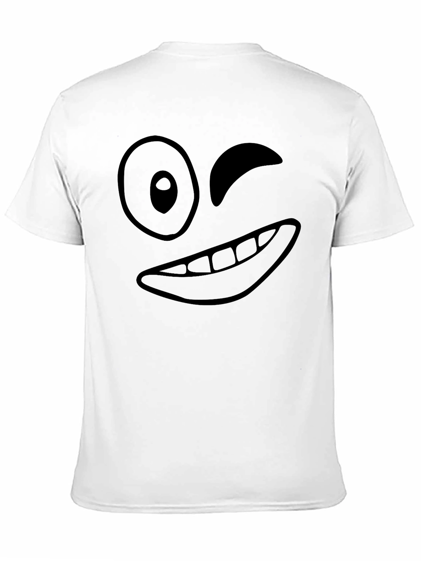 Winking Face Graphic Black T-Shirt