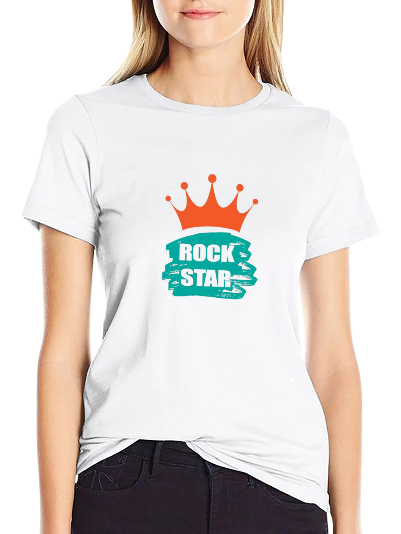 Rock Star Crown Graphic Tee - Black