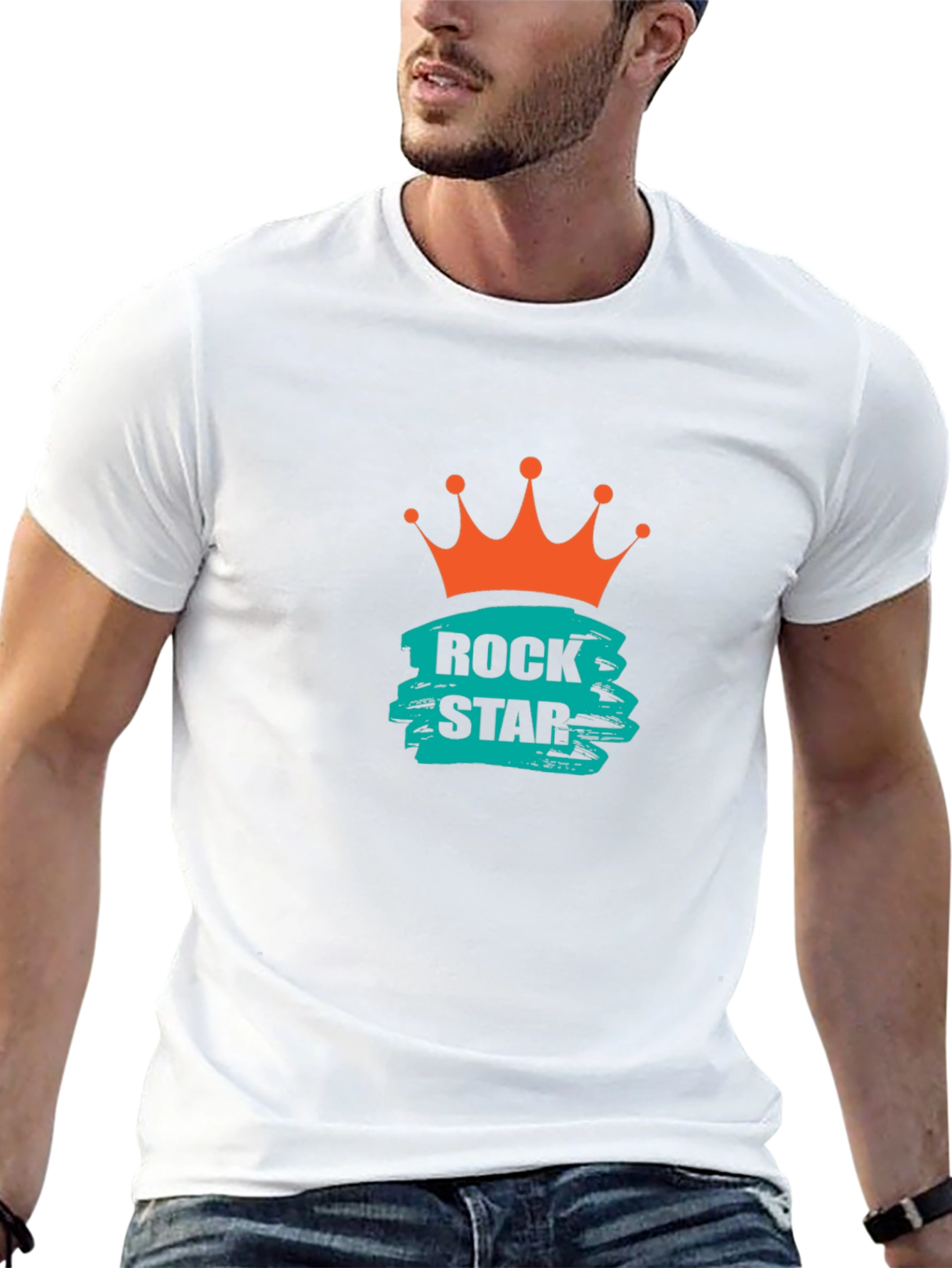 Rock Star Crown Graphic Tee - Black