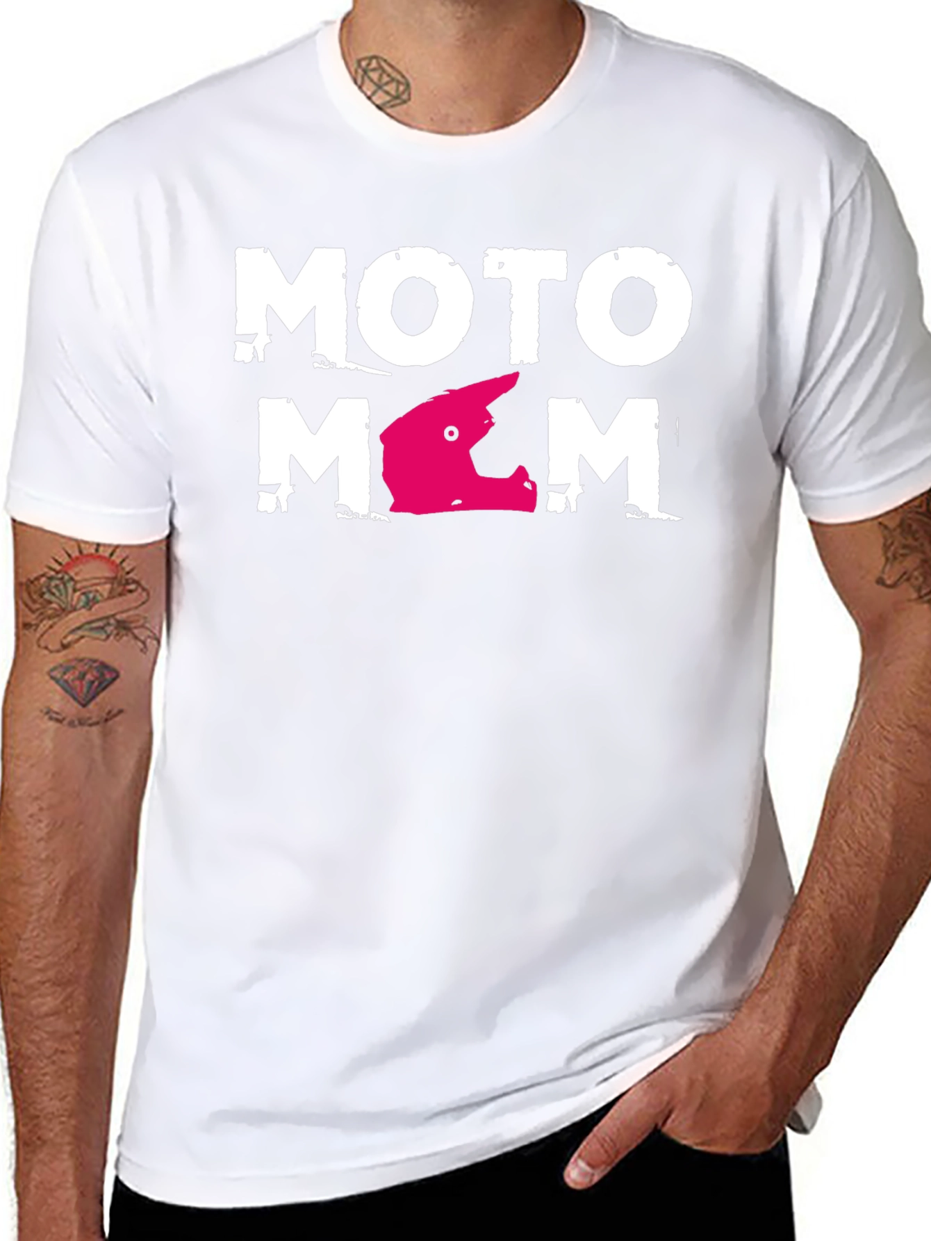 Moto Mom Graphic T-Shirt - Black Casual Tee