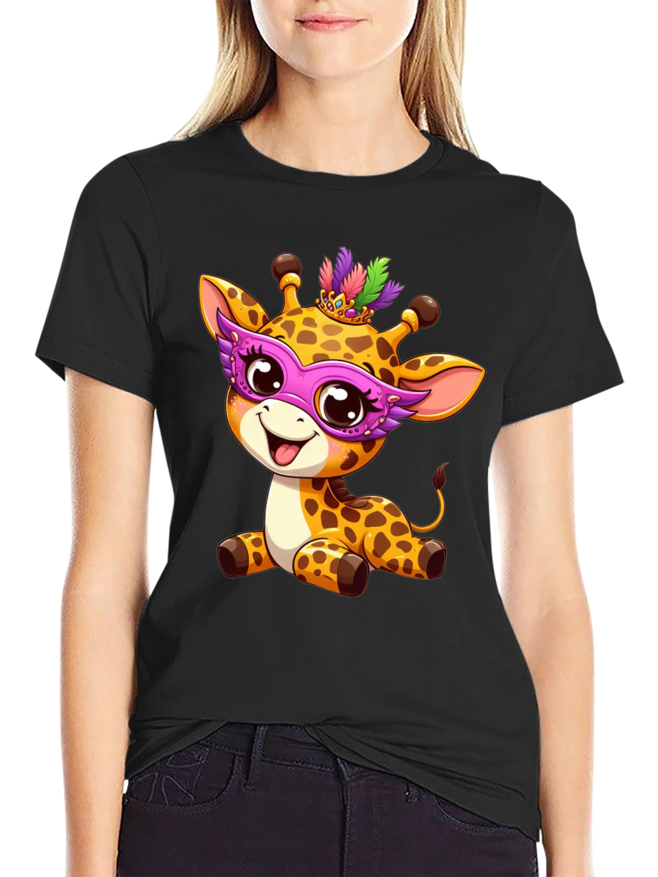 Mardi Gras Giraffe T-Shirt