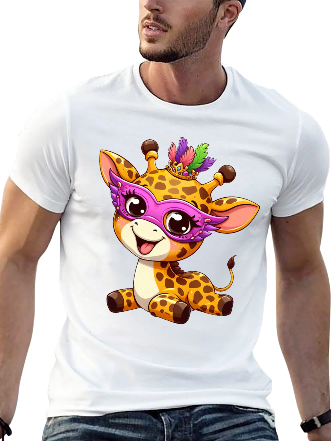 Mardi Gras Giraffe T-Shirt