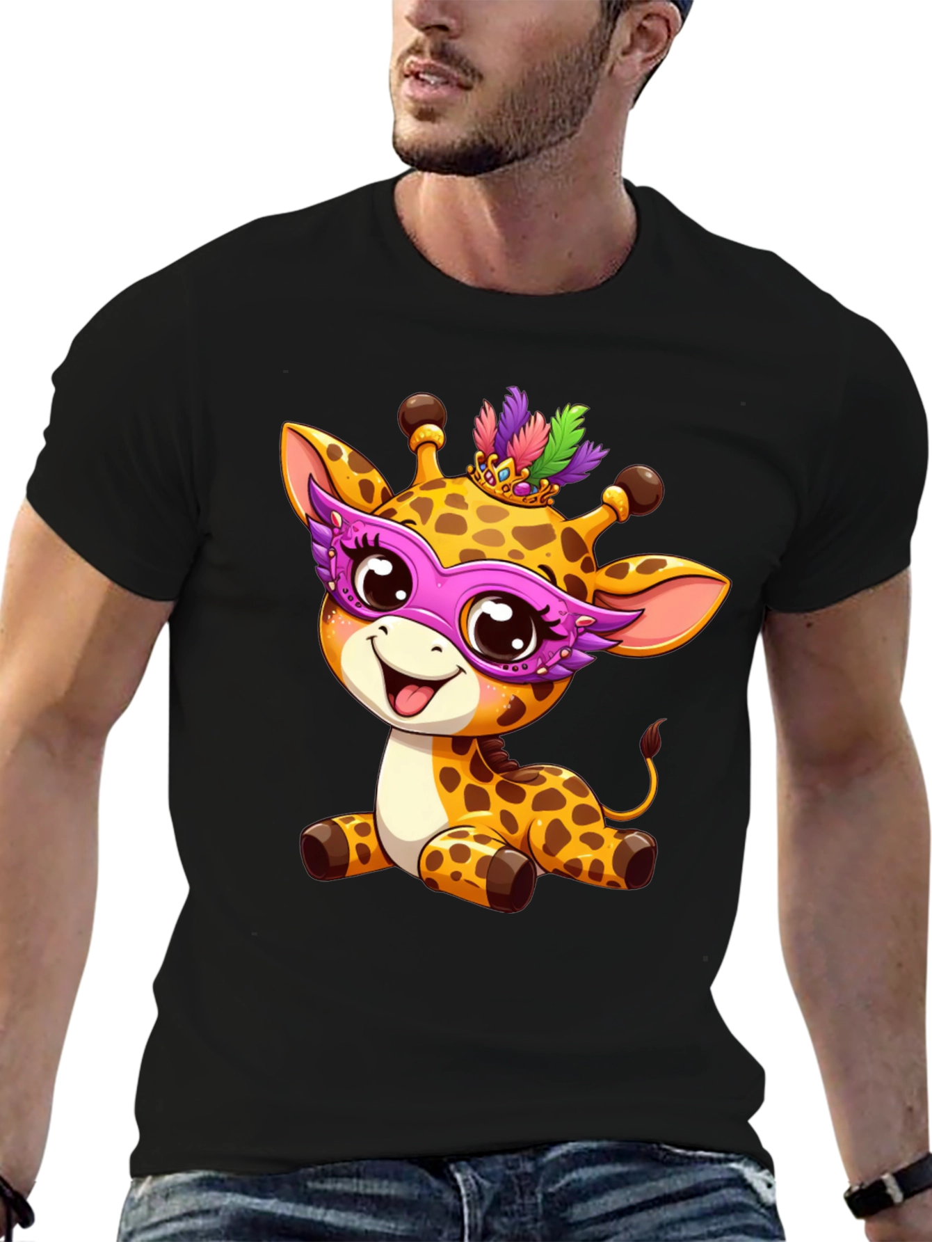 Mardi Gras Giraffe T-Shirt