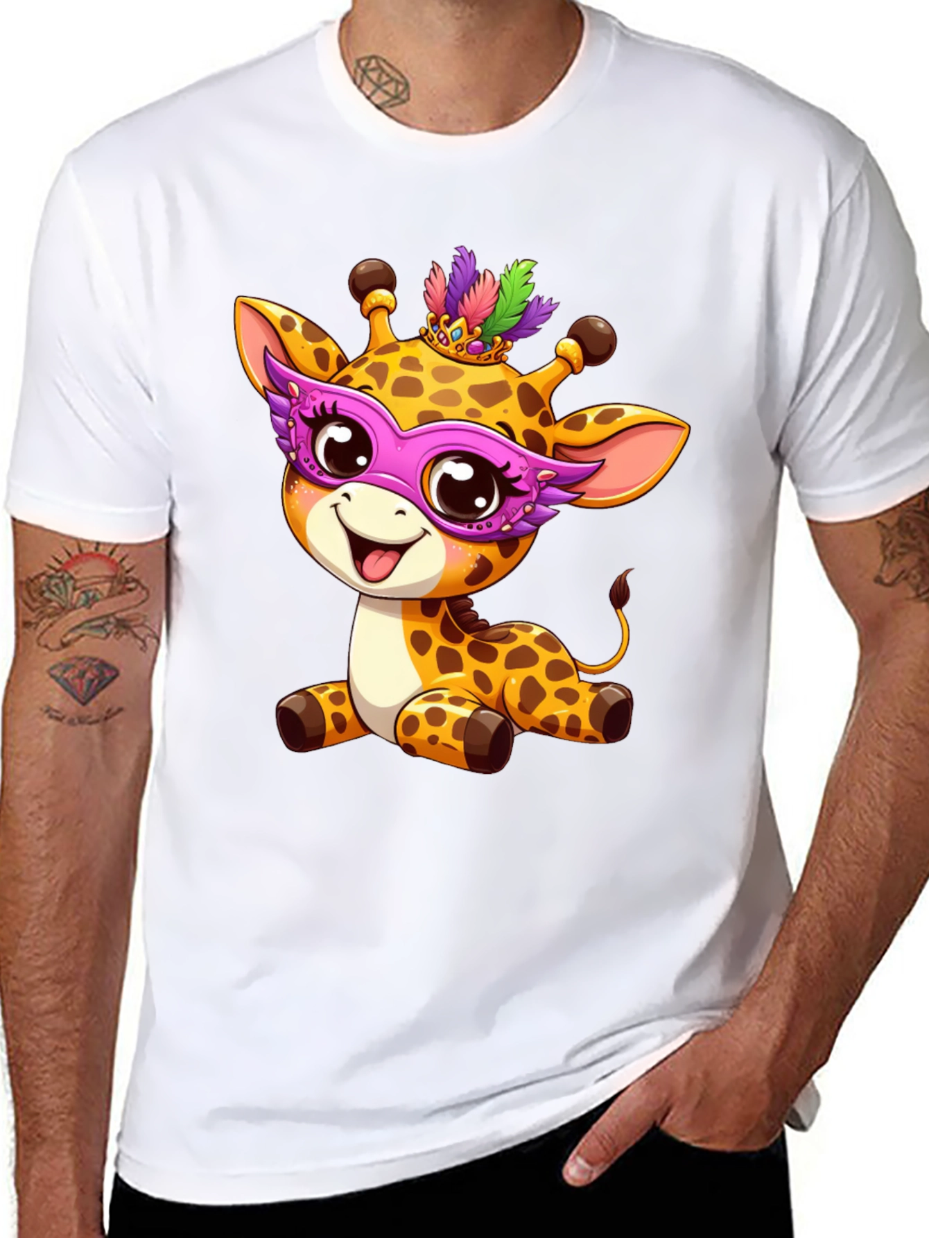 Mardi Gras Giraffe T-Shirt