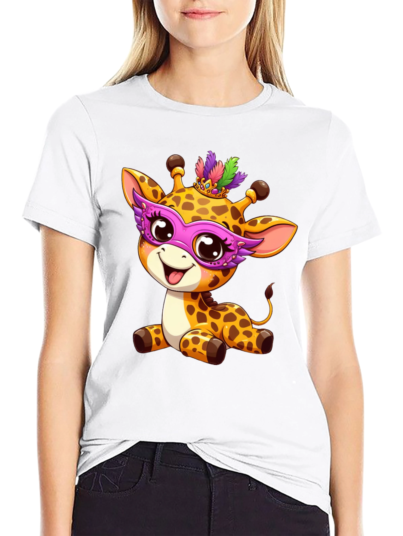 Mardi Gras Giraffe T-Shirt