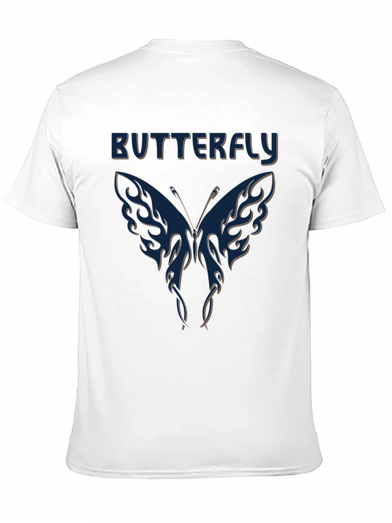 Butterfly Graphic Tee - Black Crewneck