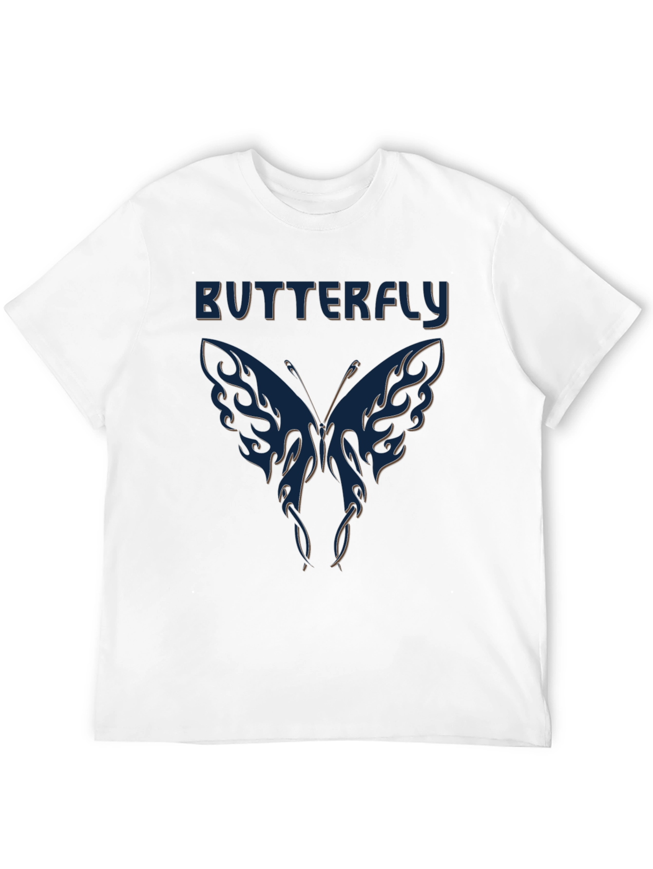 Butterfly Graphic Tee - Black Crewneck