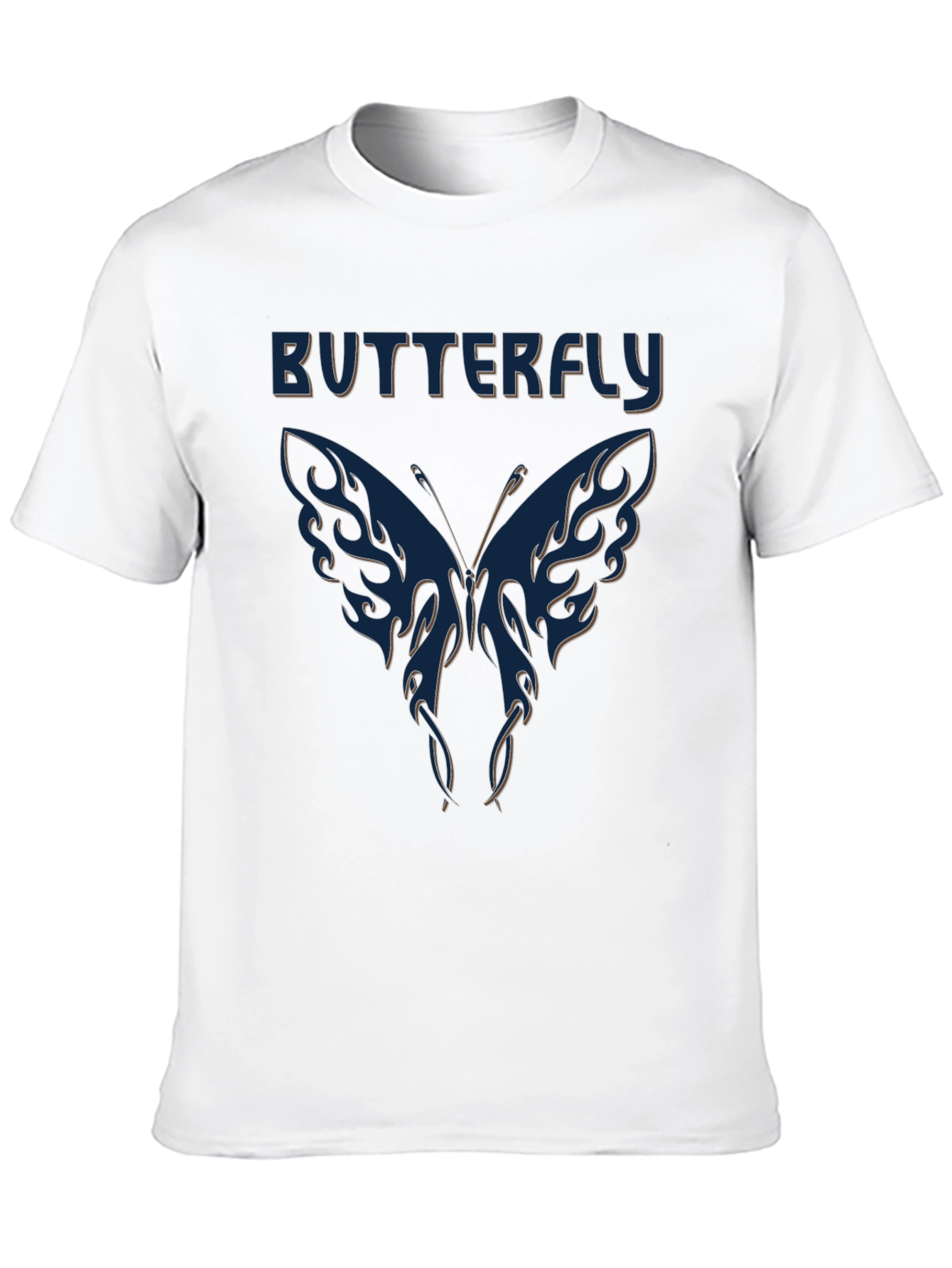 Butterfly Graphic Tee - Black Crewneck