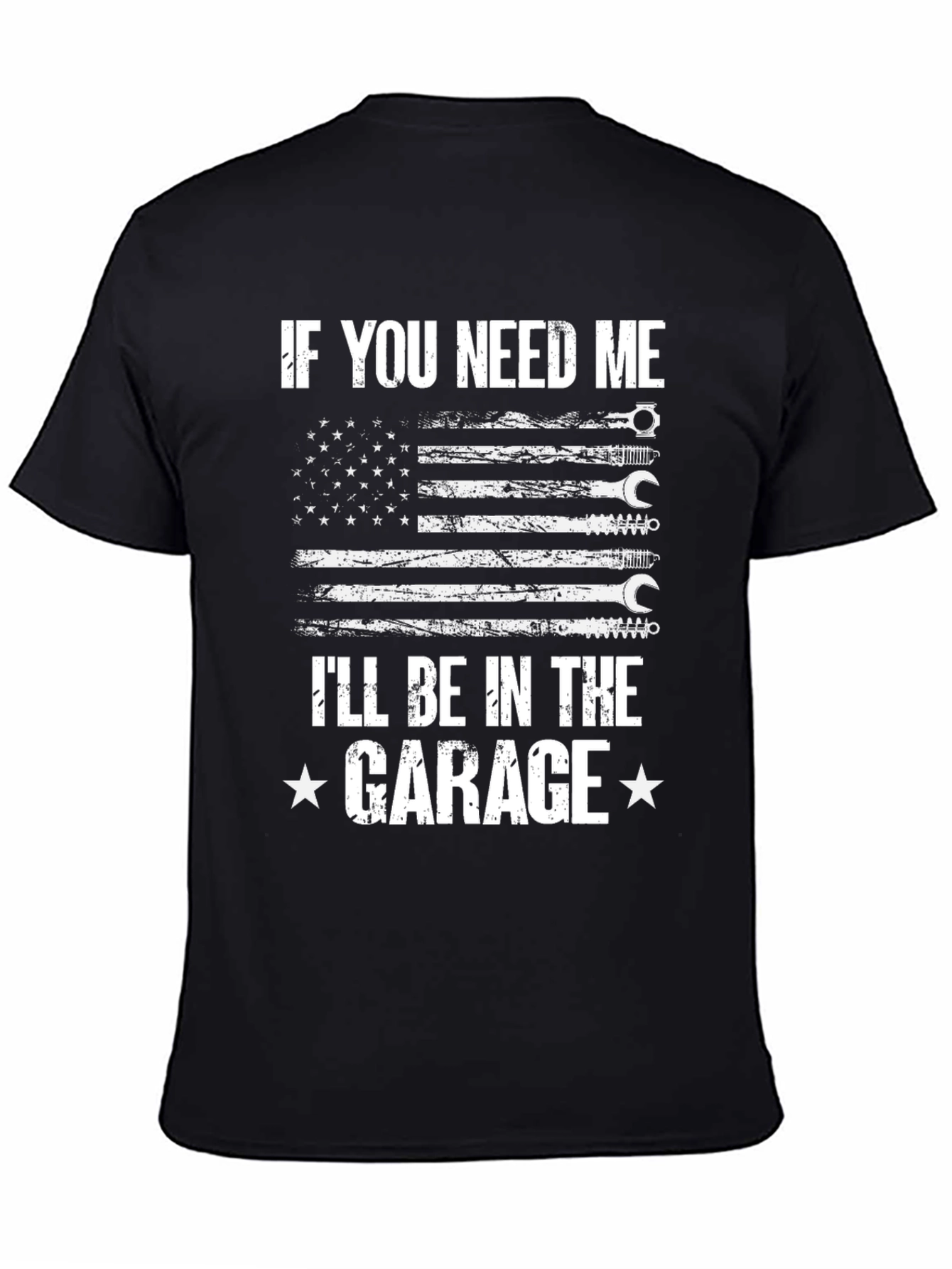 Garage T-Shirt - Mechanic American Flag Graphic Tee