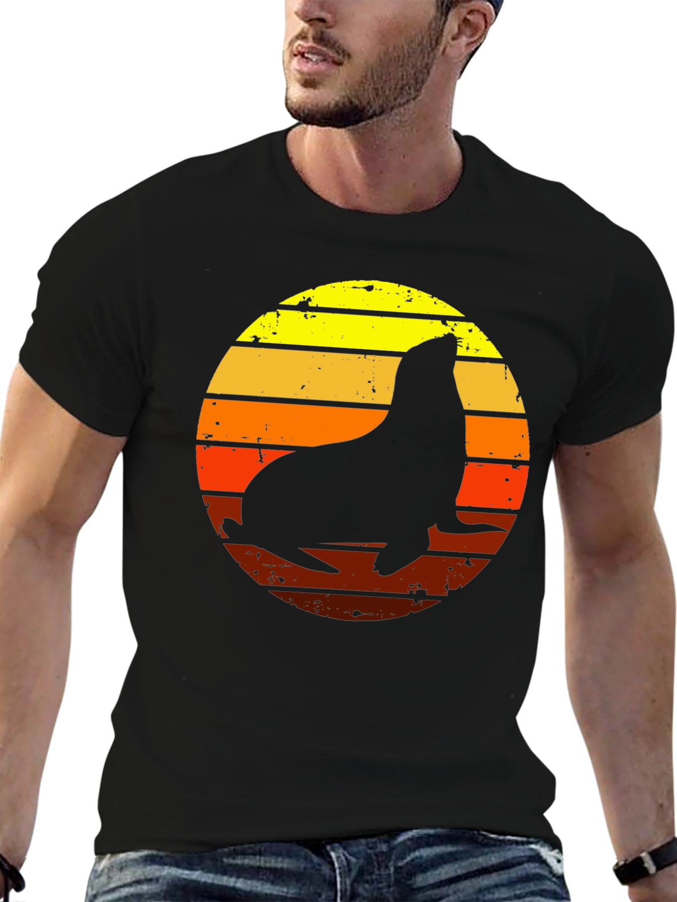 Retro Seal Silhouette T-Shirt