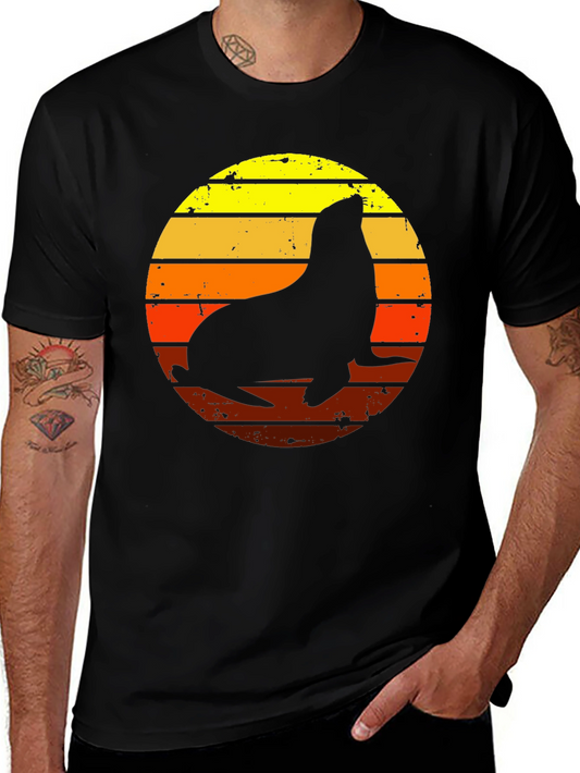 Retro Seal Silhouette T-Shirt