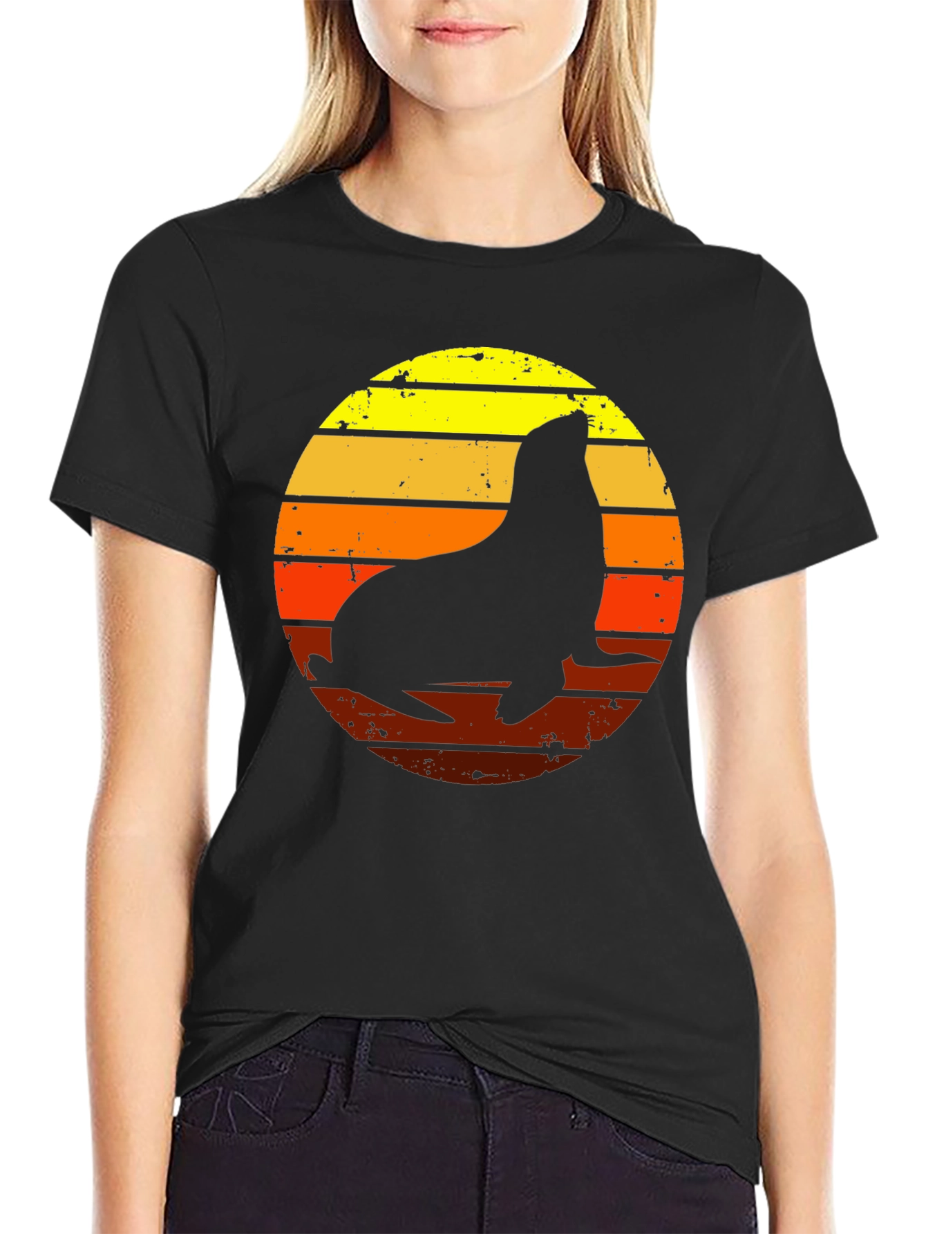 Retro Seal Silhouette T-Shirt