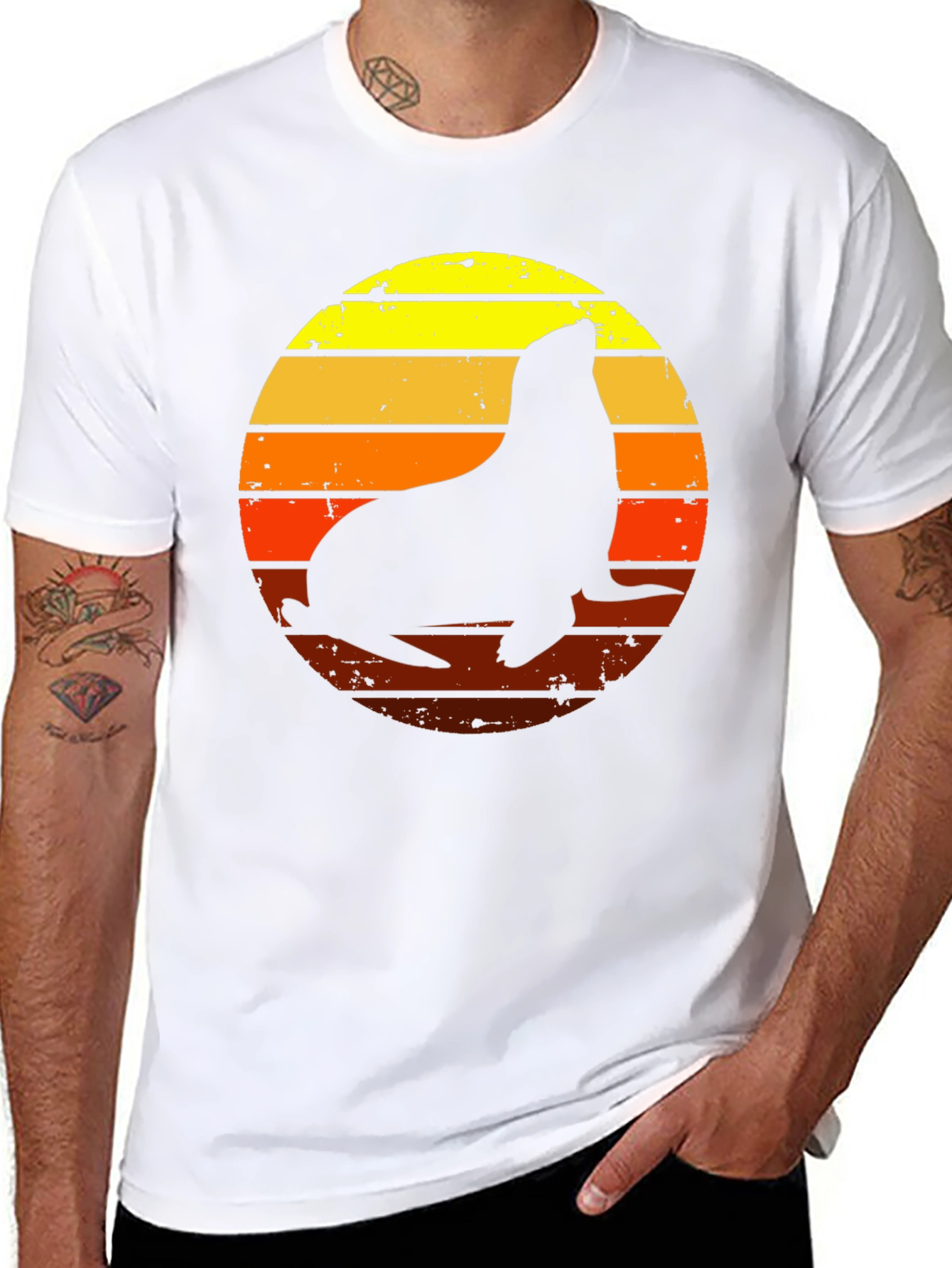 Retro Seal Silhouette T-Shirt