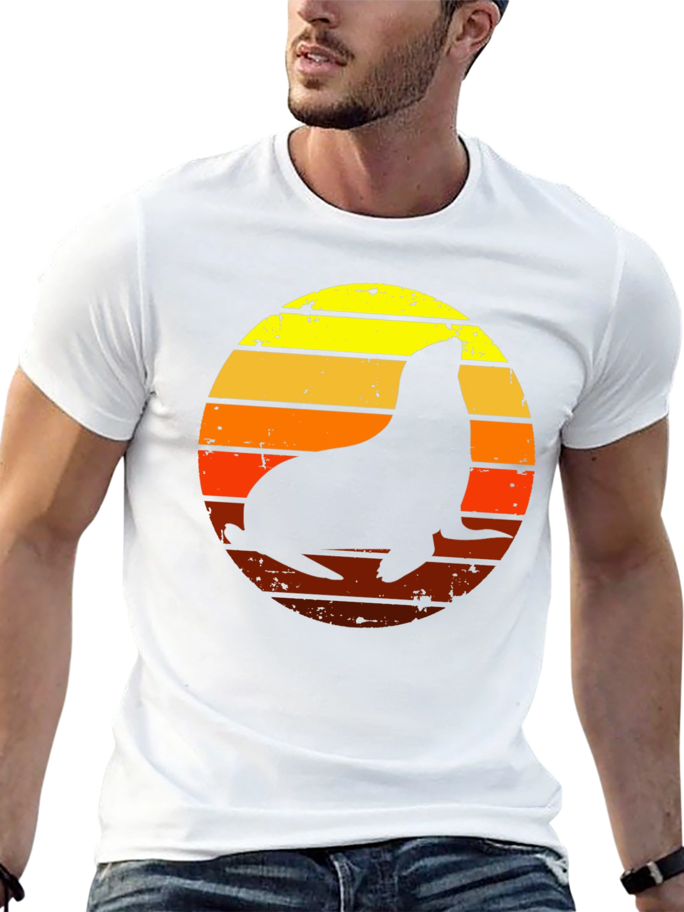 Retro Seal Silhouette T-Shirt