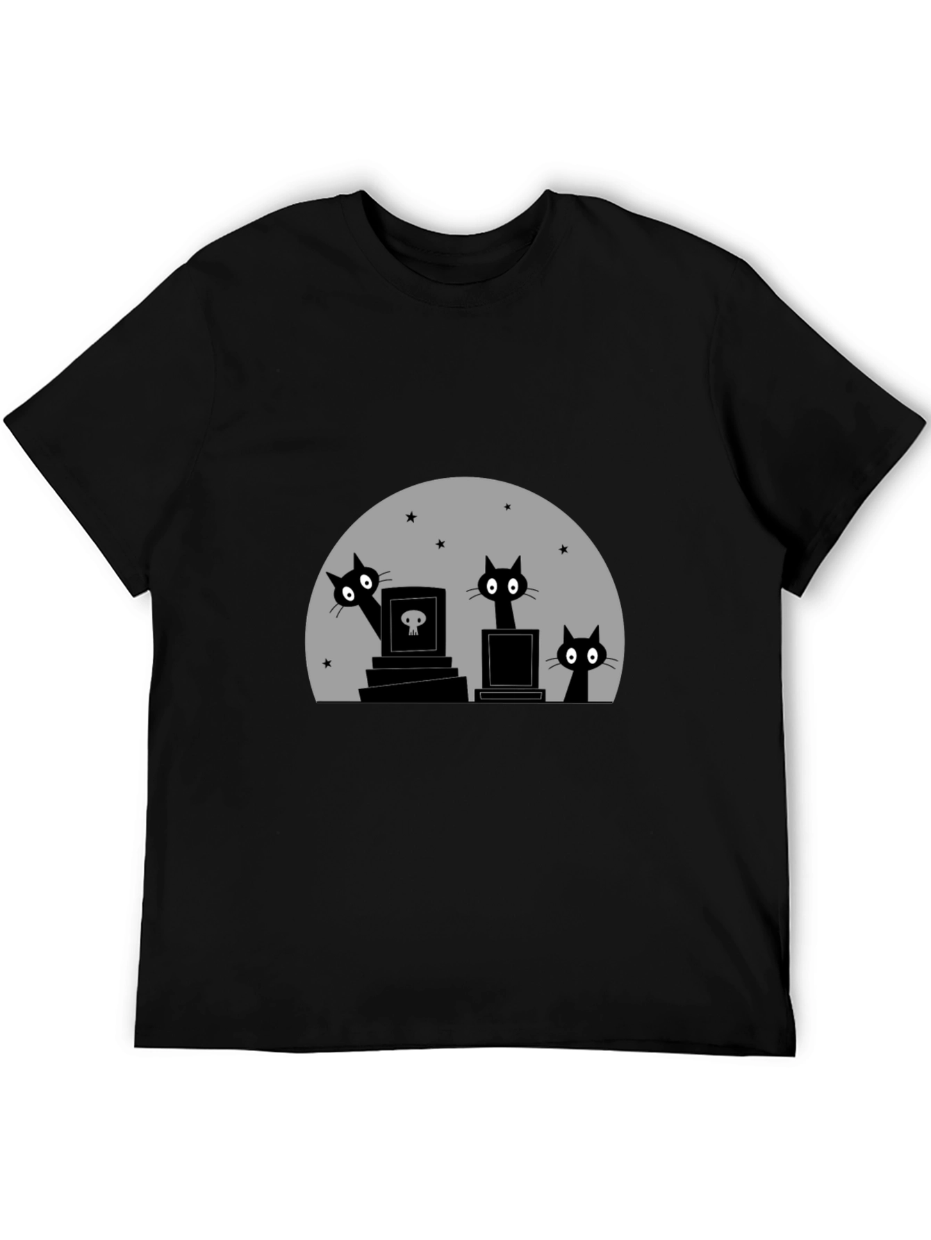 Halloween Cats on Graves T-Shirt