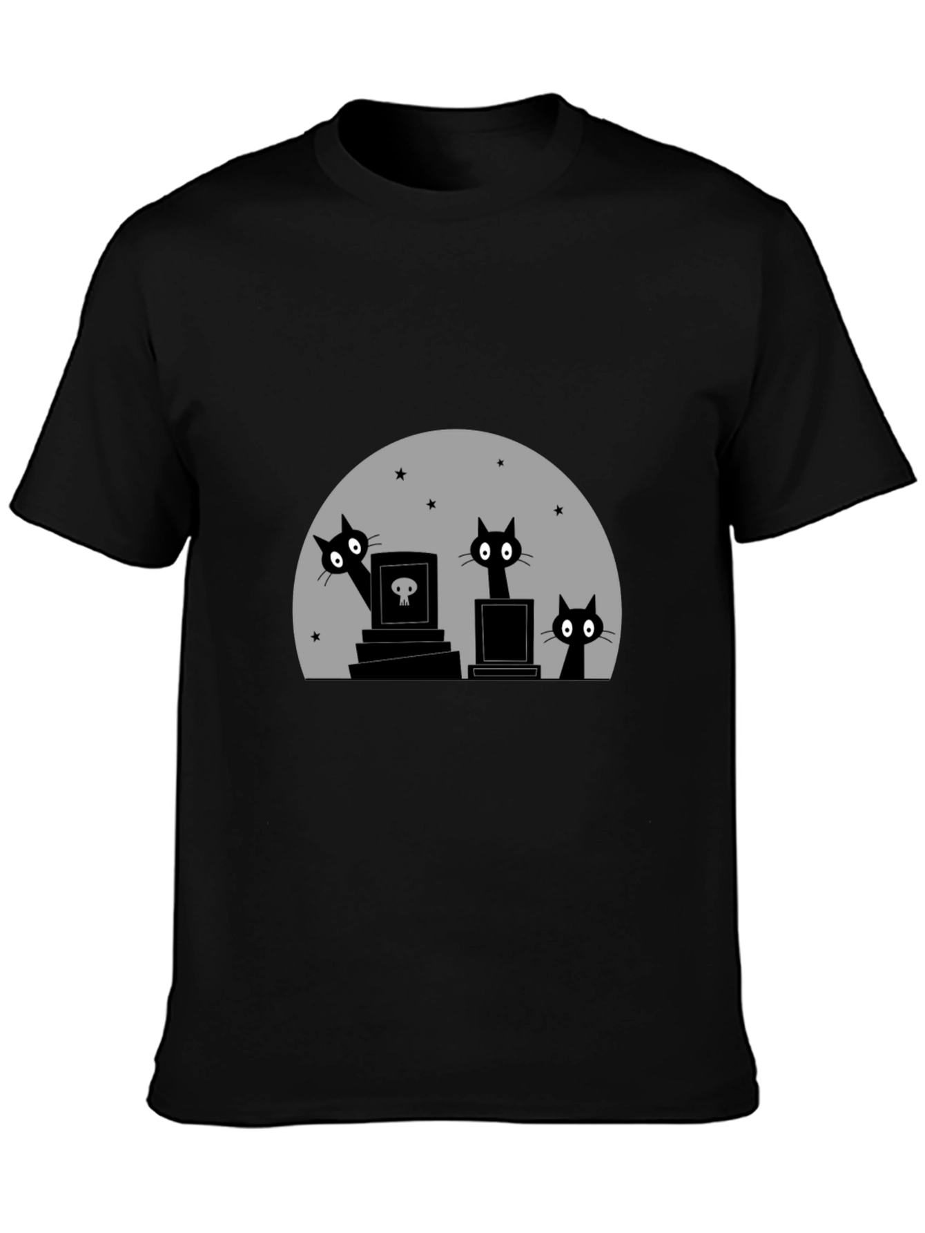 Halloween Cats on Graves T-Shirt