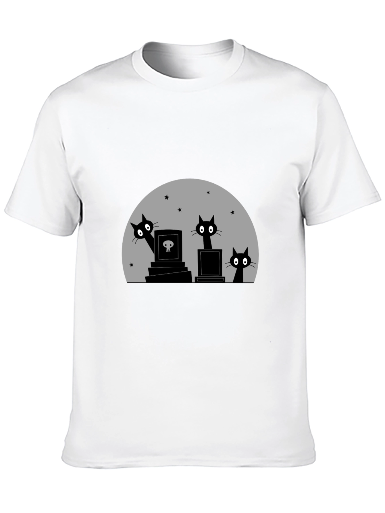 Halloween Cats on Graves T-Shirt