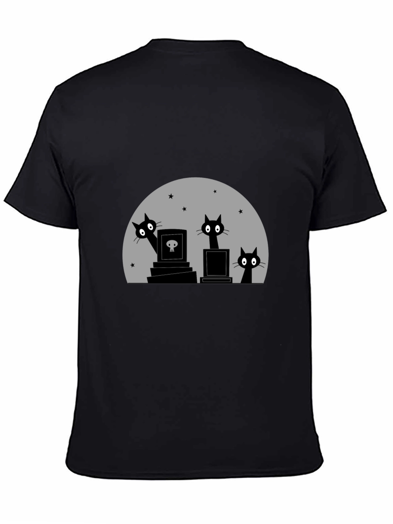 Halloween Cats on Graves T-Shirt