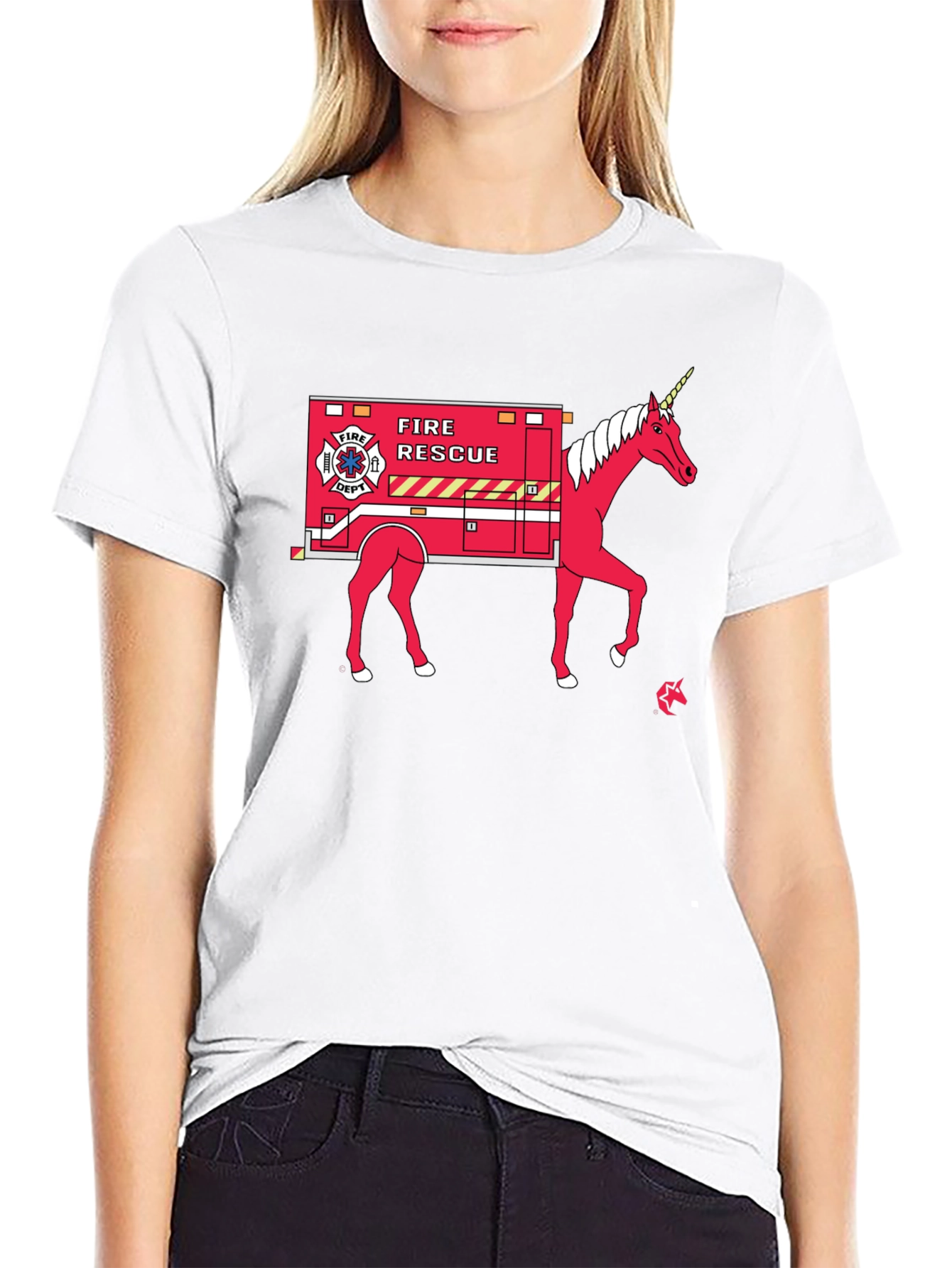Fire Rescue Unicorn T-Shirt