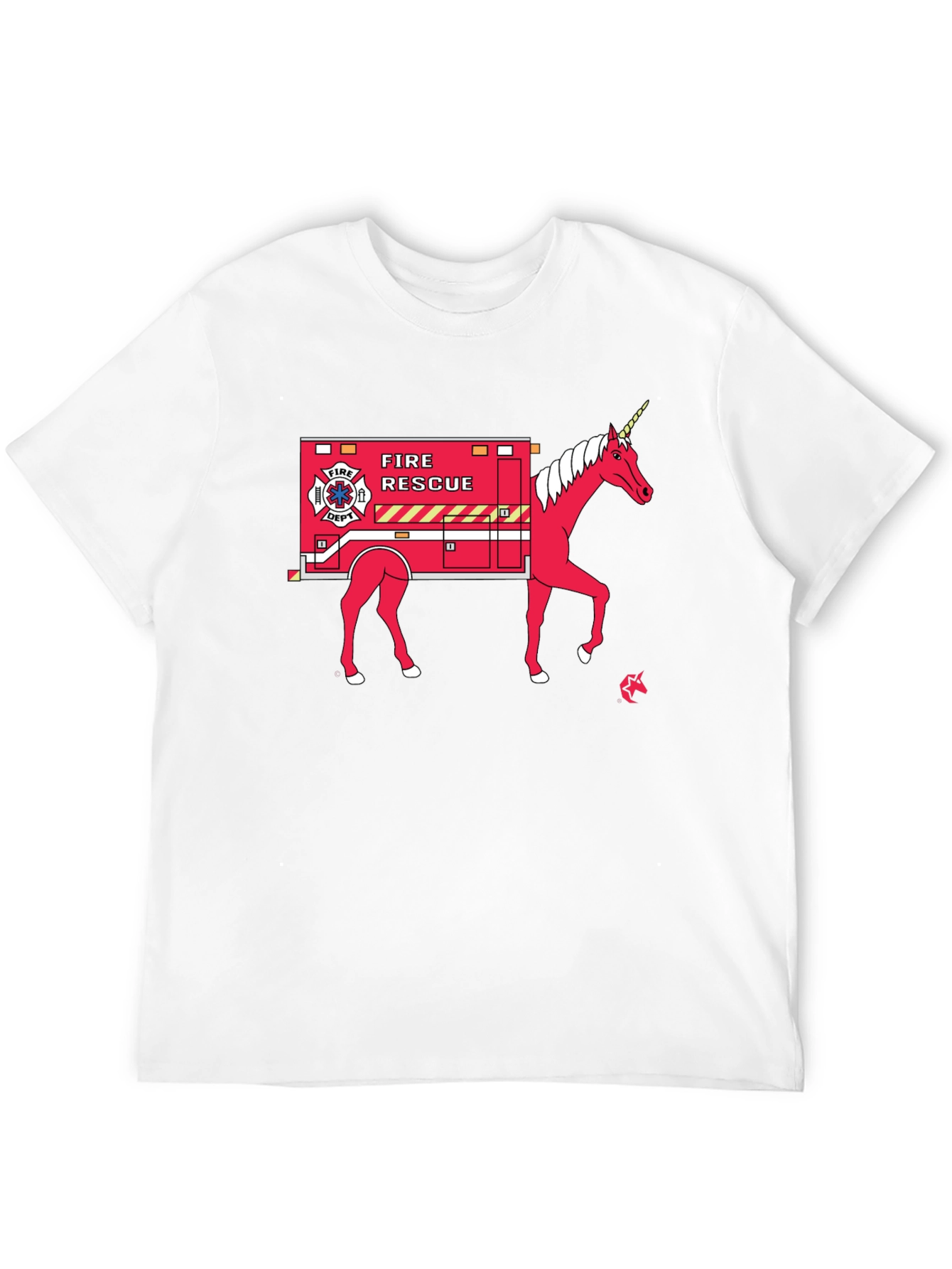 Fire Rescue Unicorn T-Shirt