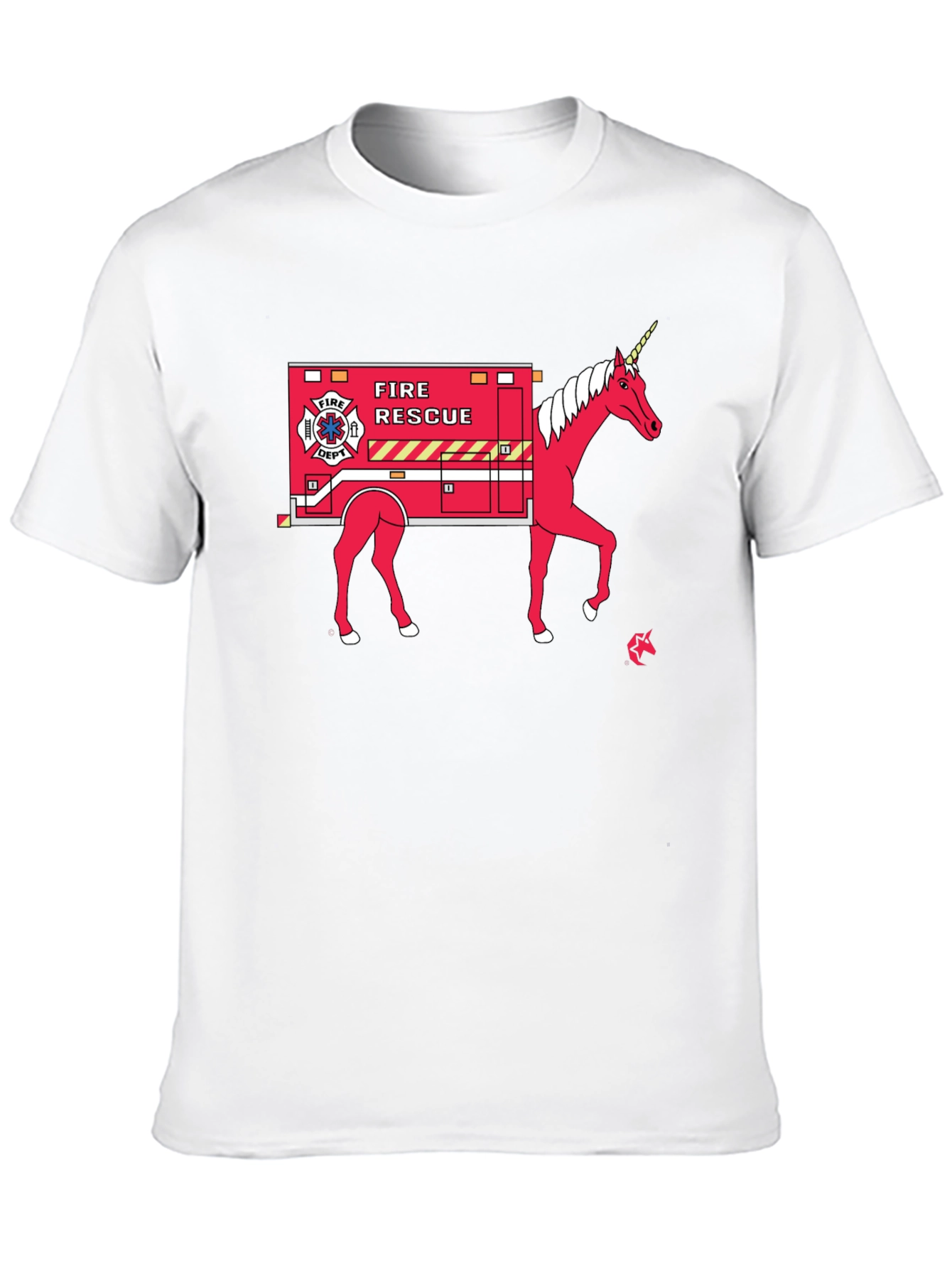 Fire Rescue Unicorn T-Shirt