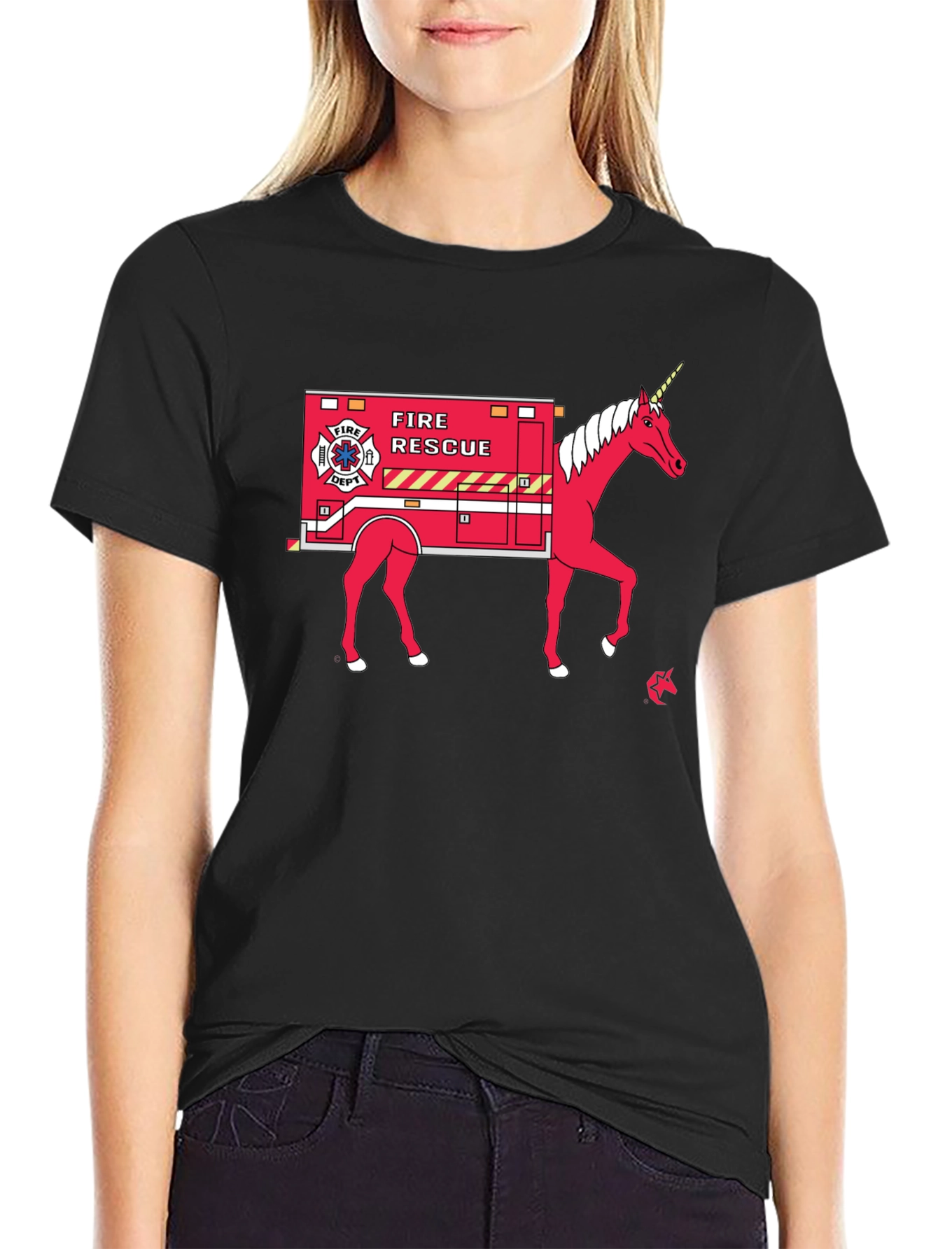Fire Rescue Unicorn T-Shirt