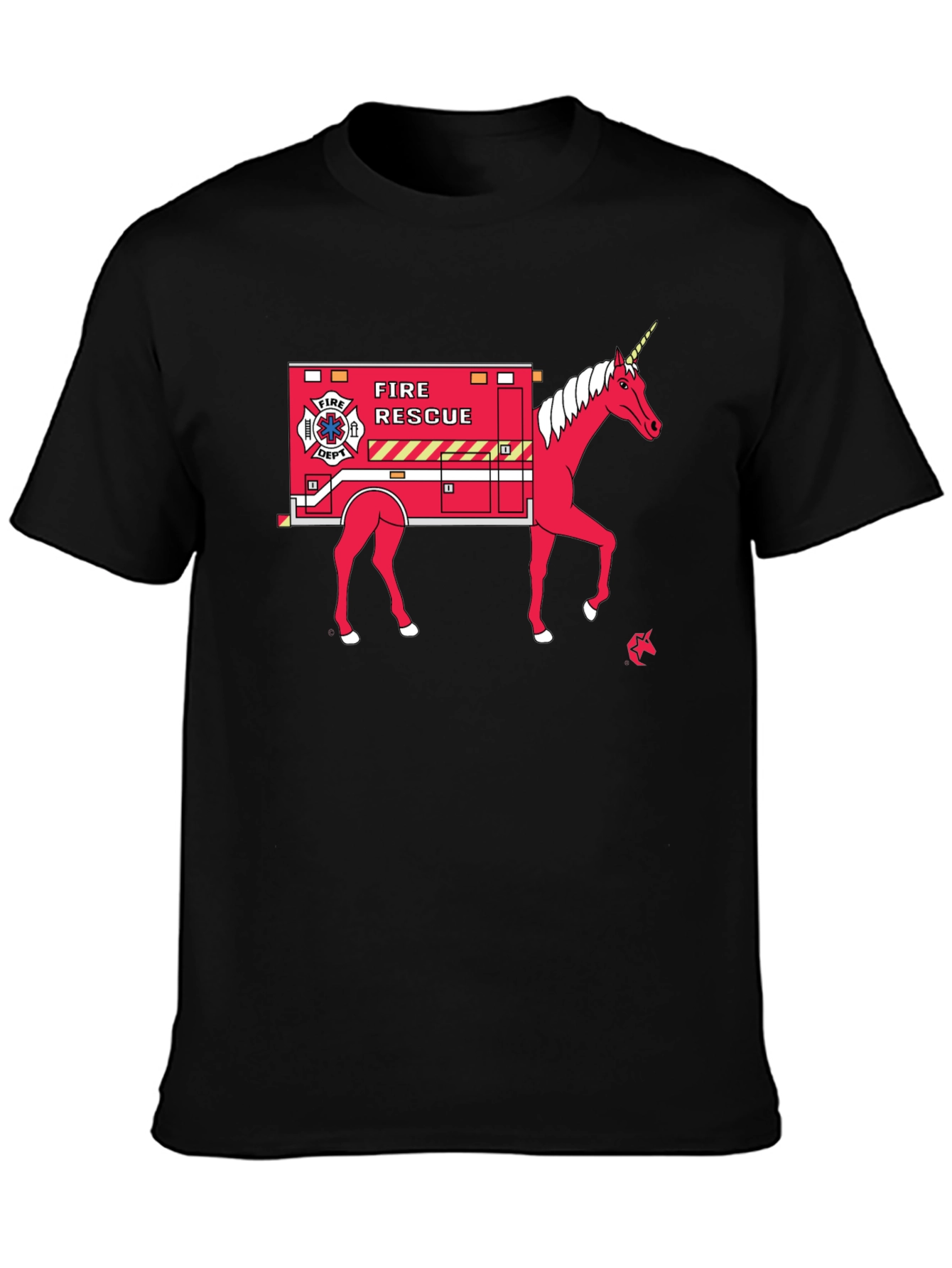 Fire Rescue Unicorn T-Shirt