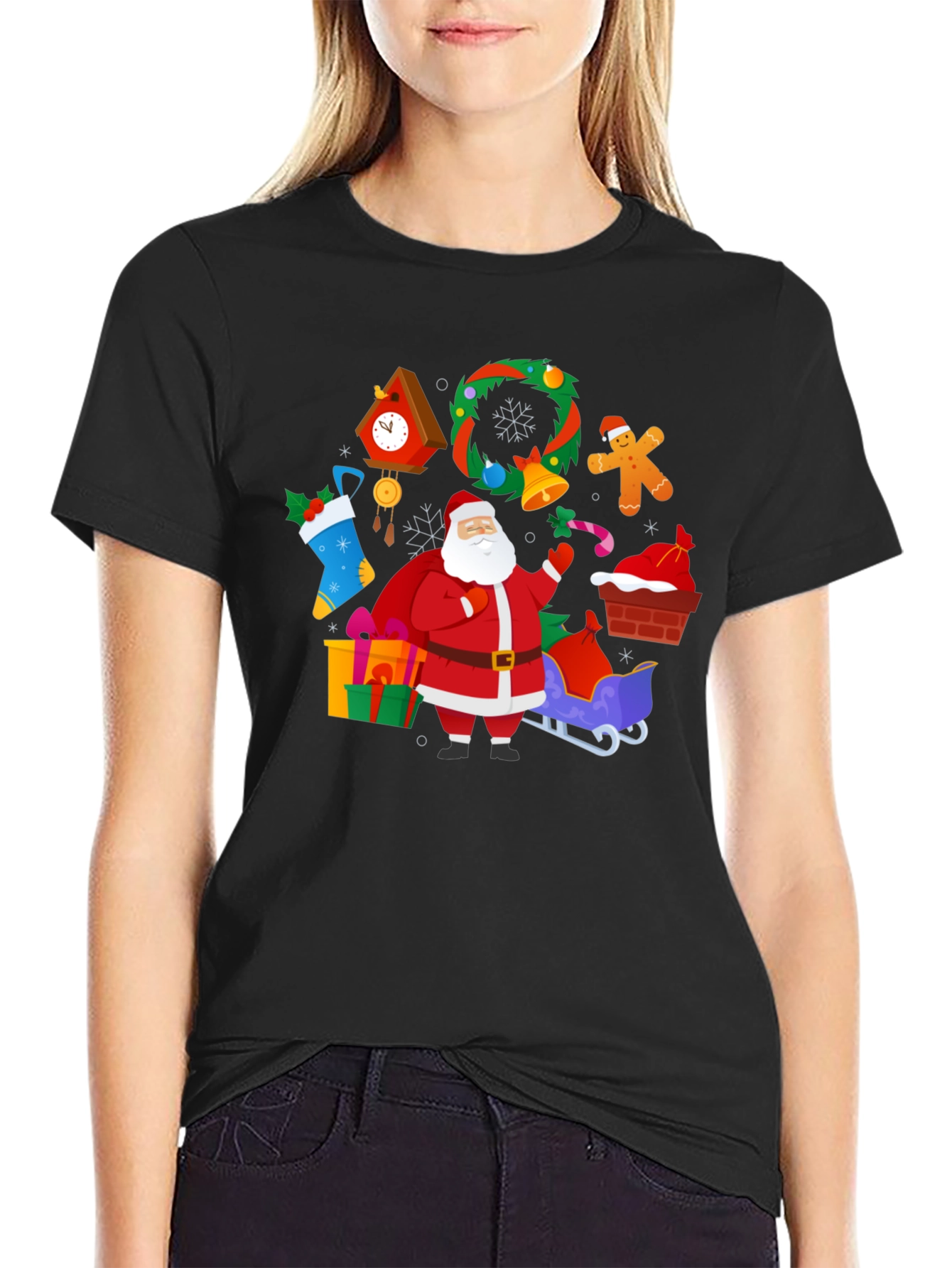 Festive Santa Claus Christmas T-Shirt