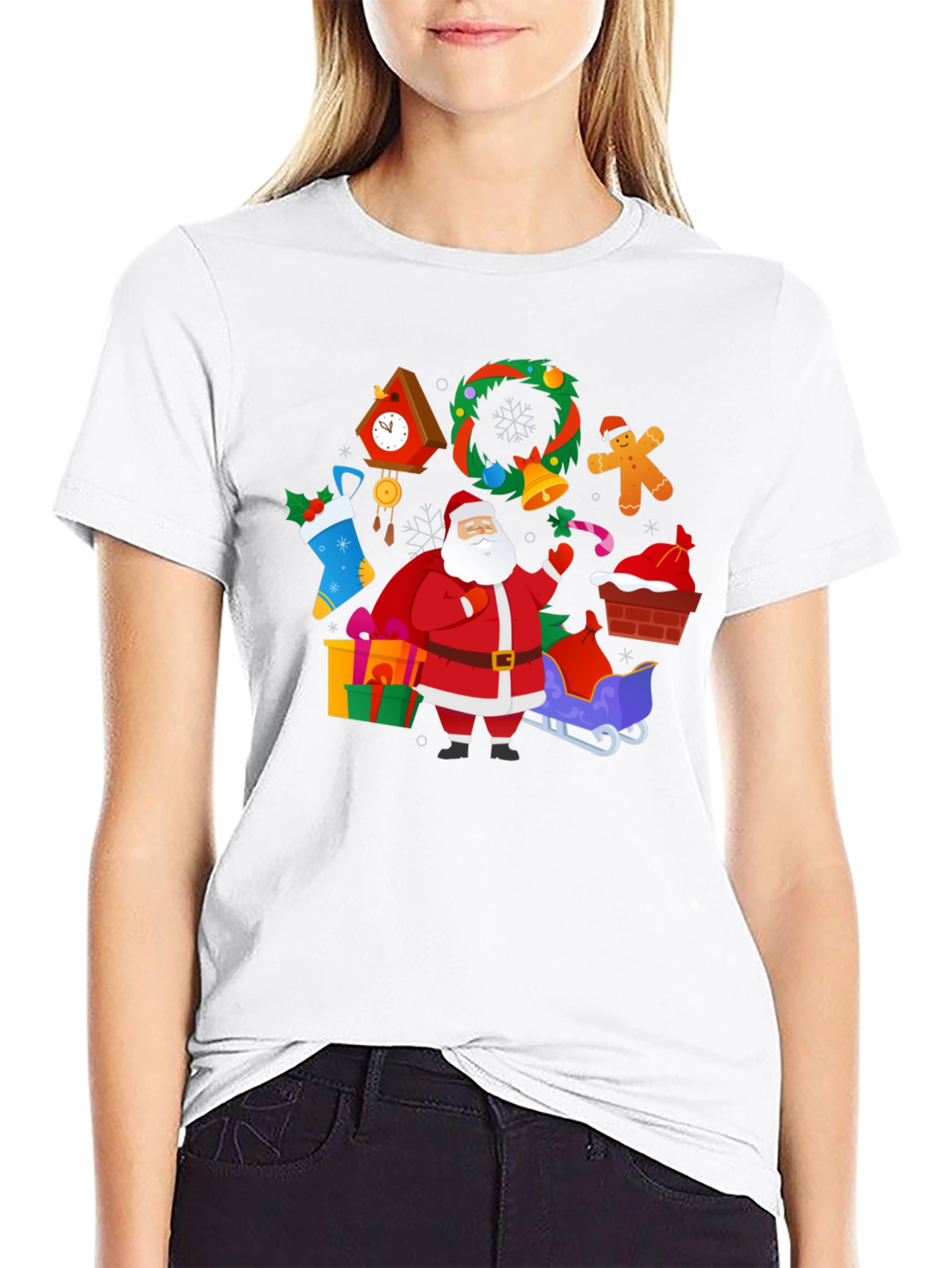 Festive Santa Claus Christmas T-Shirt