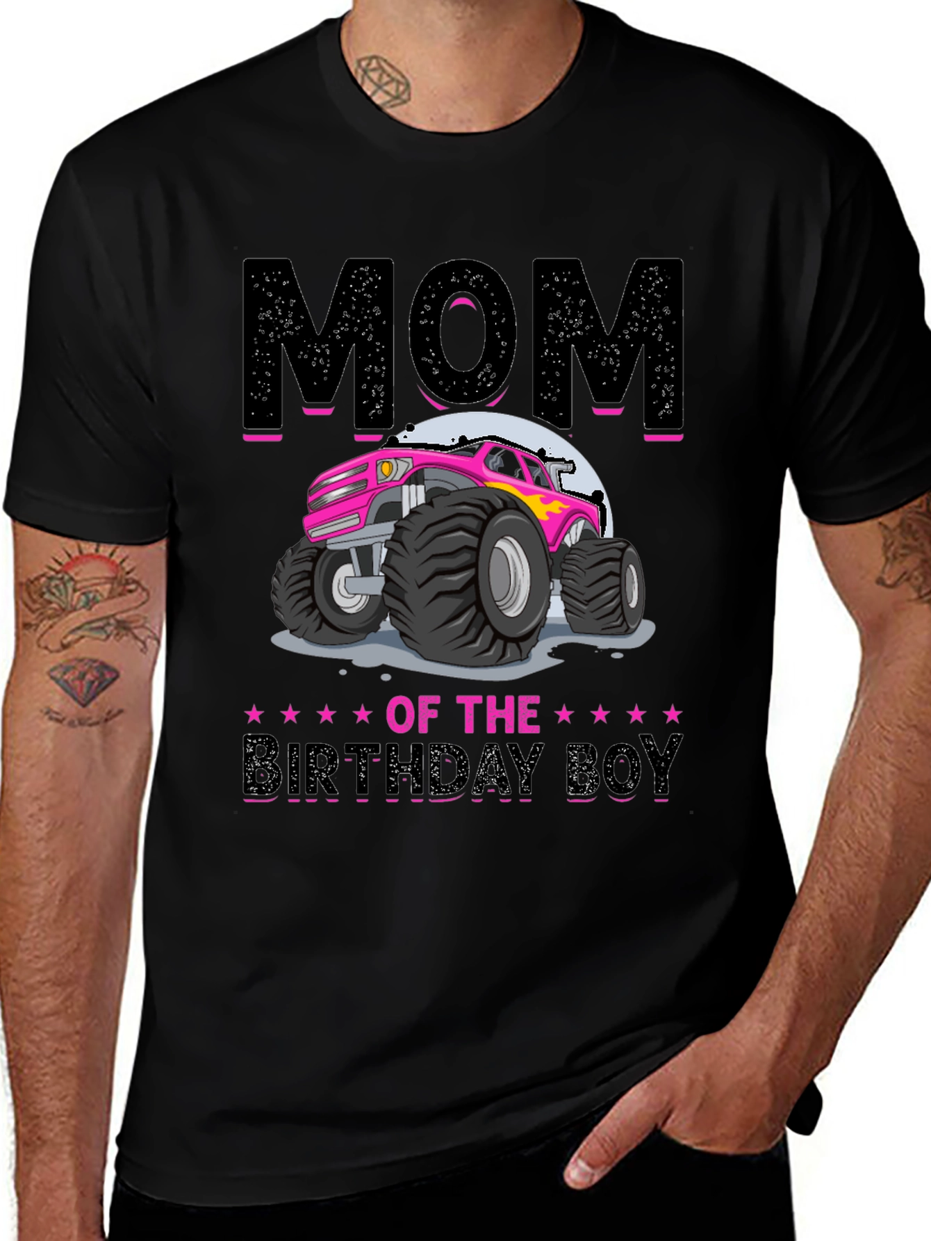Mom of the Birthday Boy Monster Truck T-Shirt