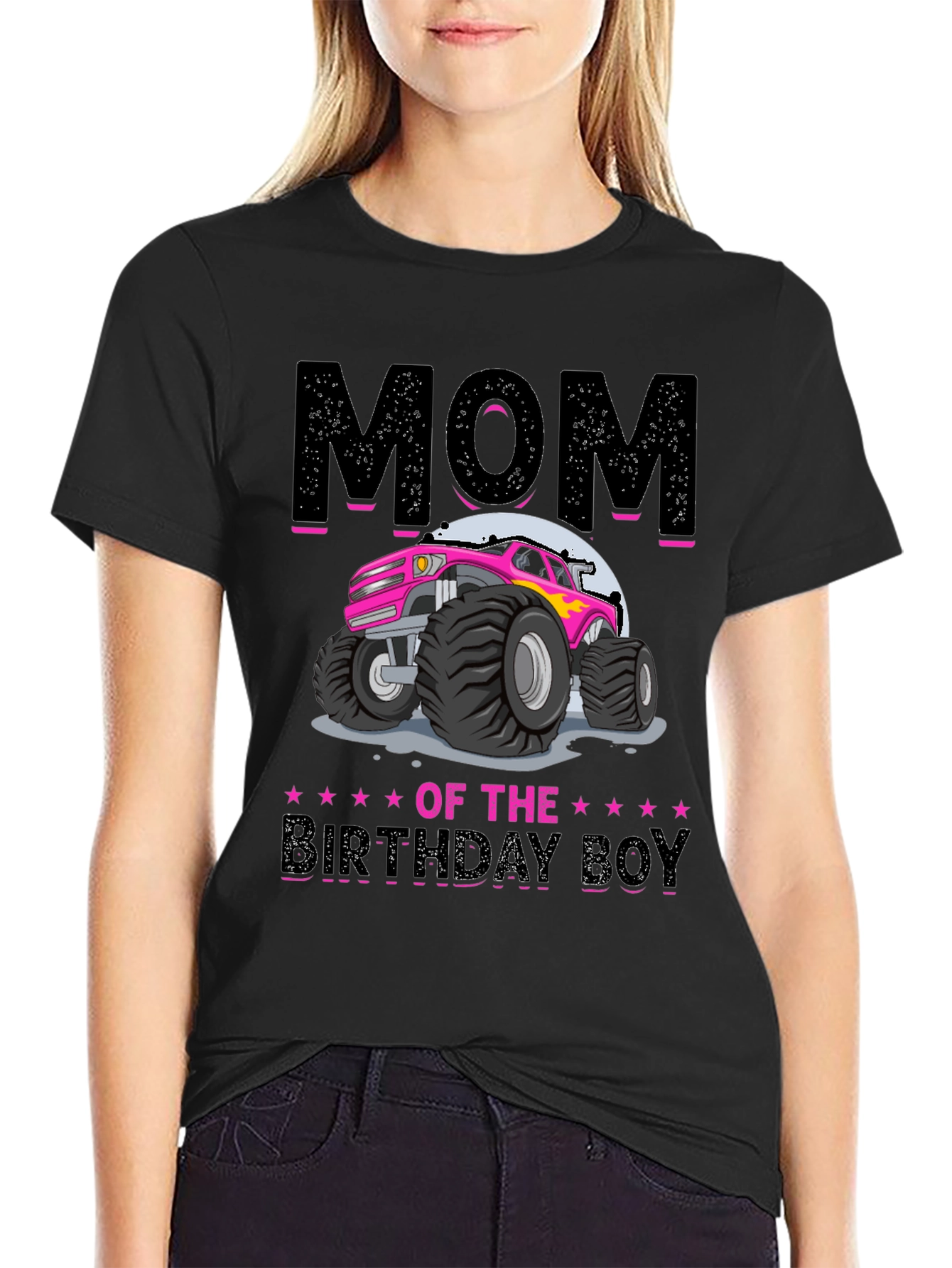 Mom of the Birthday Boy Monster Truck T-Shirt