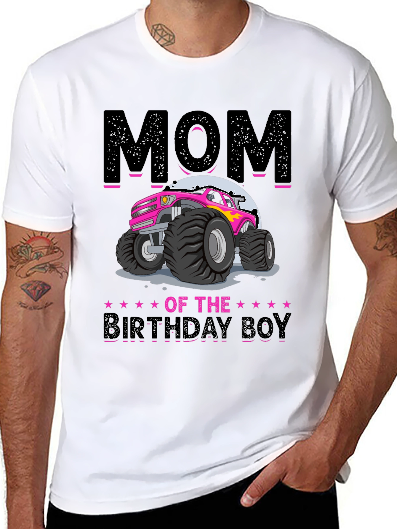 Mom of the Birthday Boy Monster Truck T-Shirt