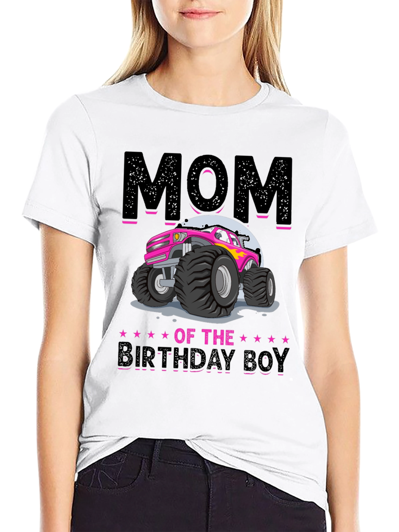 Mom of the Birthday Boy Monster Truck T-Shirt