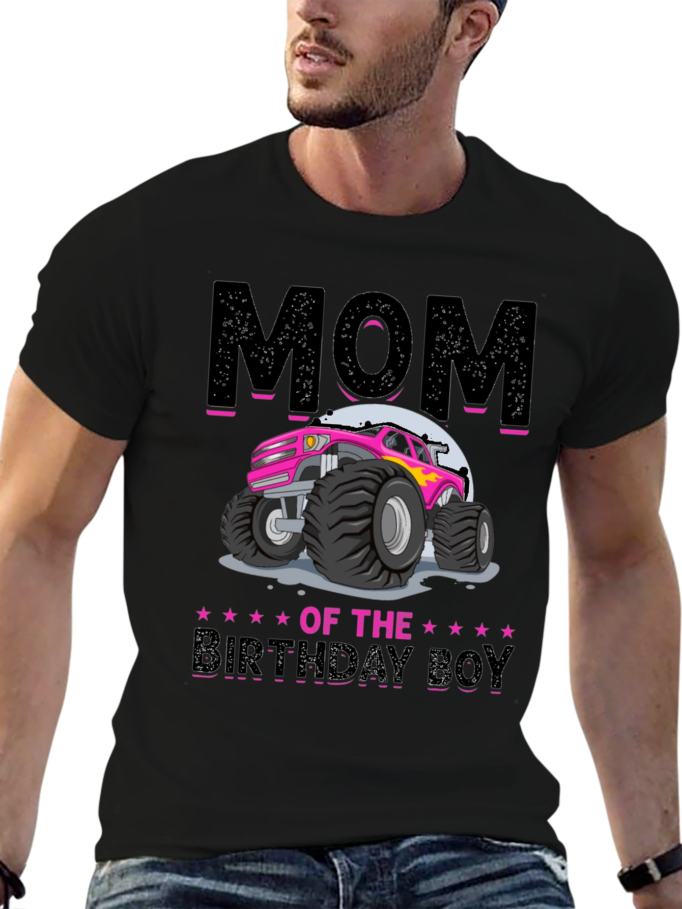 Mom of the Birthday Boy Monster Truck T-Shirt