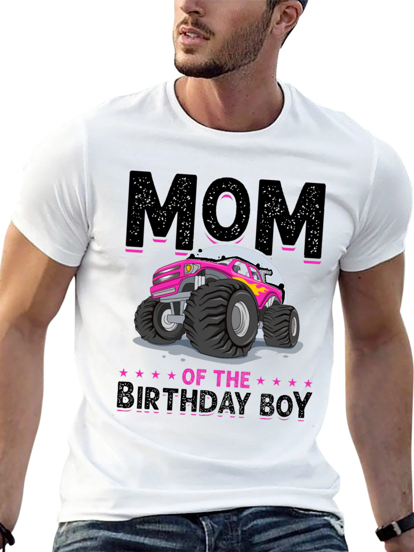 Mom of the Birthday Boy Monster Truck T-Shirt