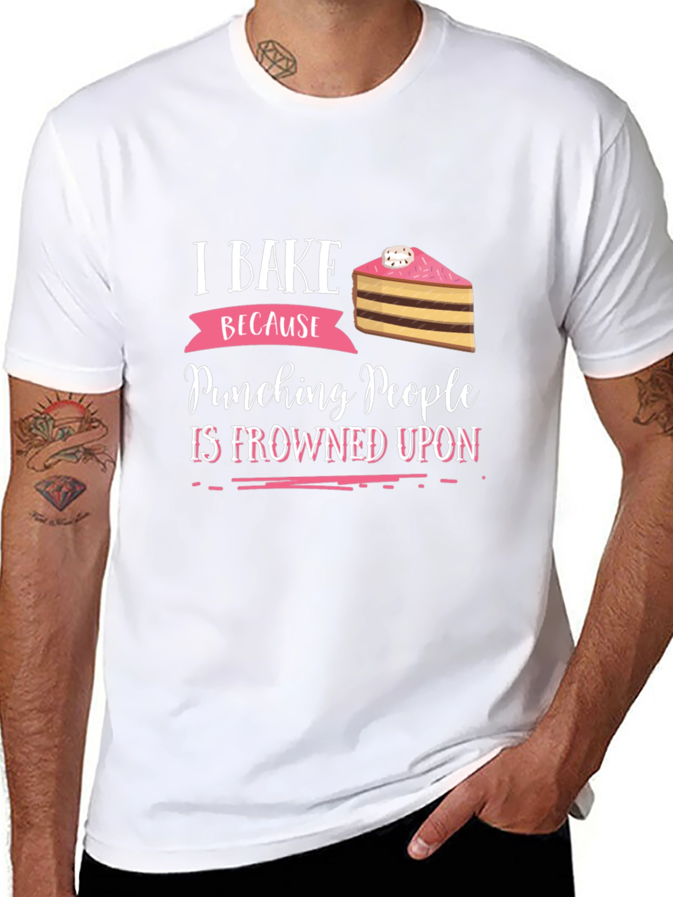 I Bake Because Punching People Is Frowned Upon T-Shirt
