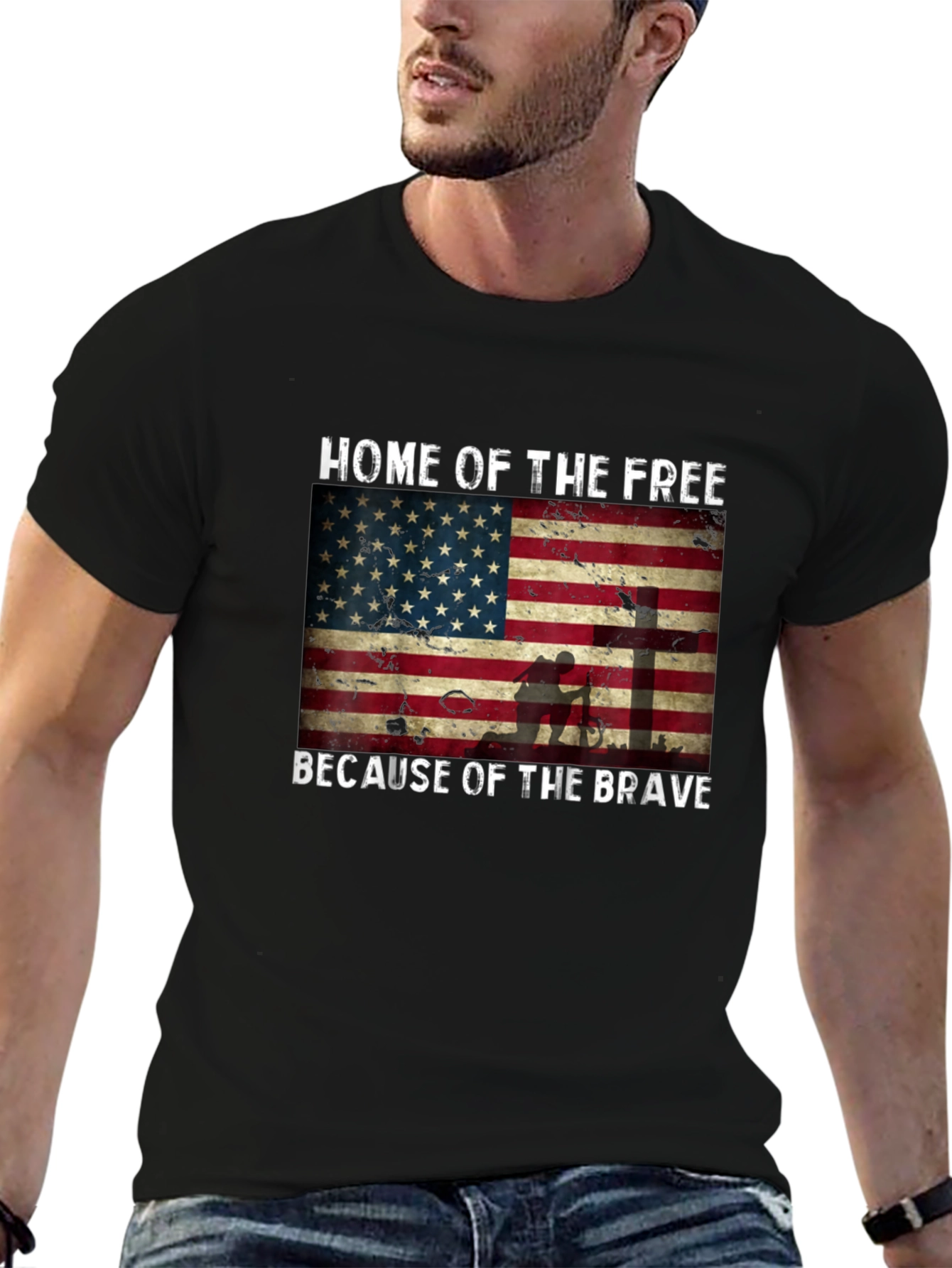 Home of the Free American Flag T-Shirt