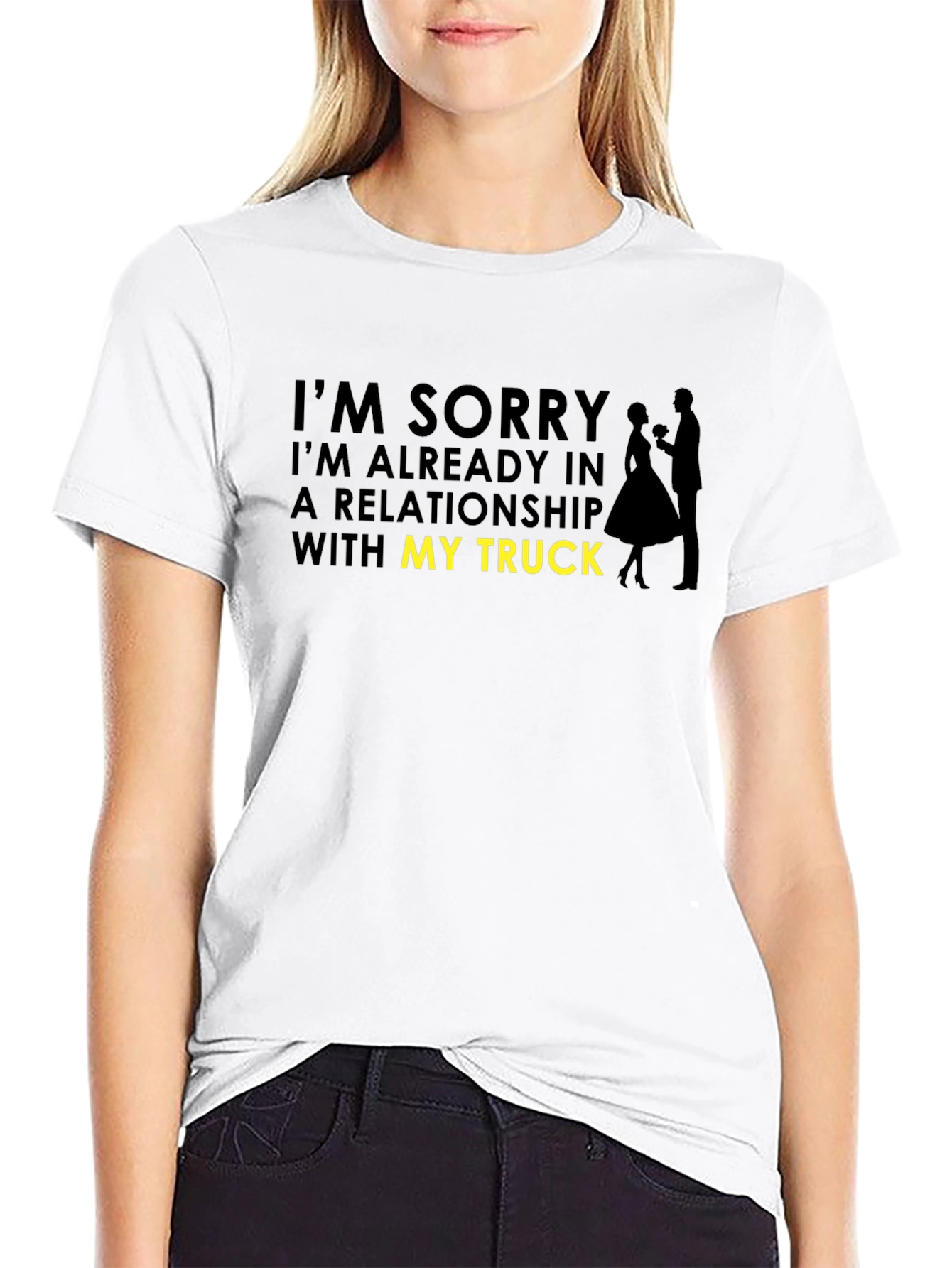 Truck Relationship Graphic Tee - Novelty Shirt