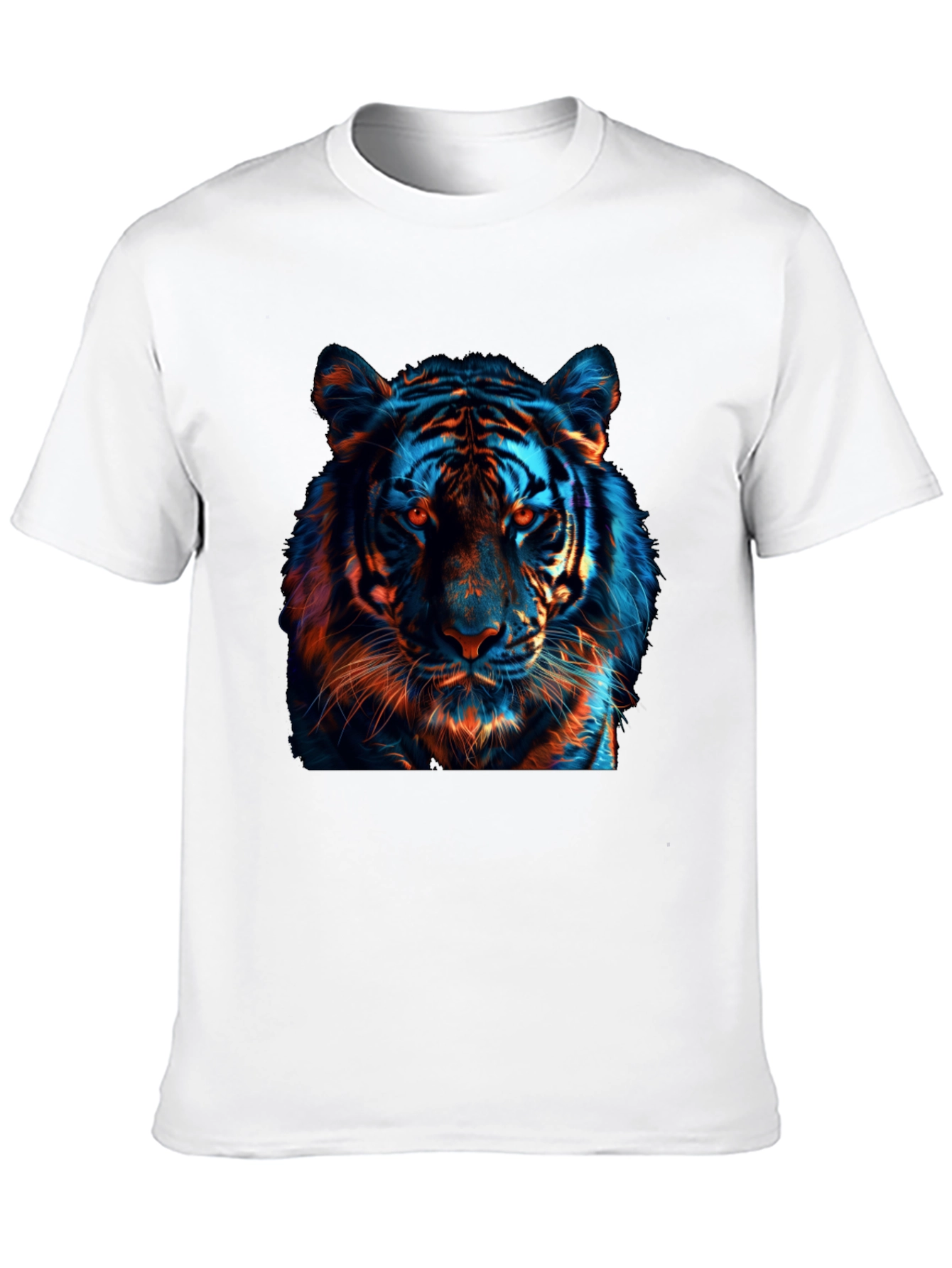 Cool Tiger Graphic Print Black T-Shirt