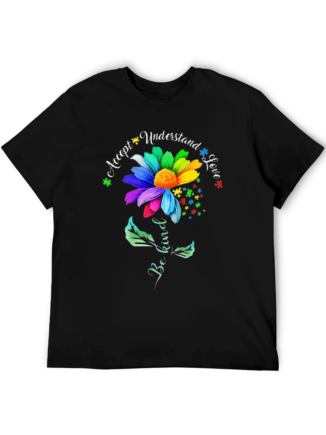 Autism Awareness Graphic Tee - Accept Understand Love