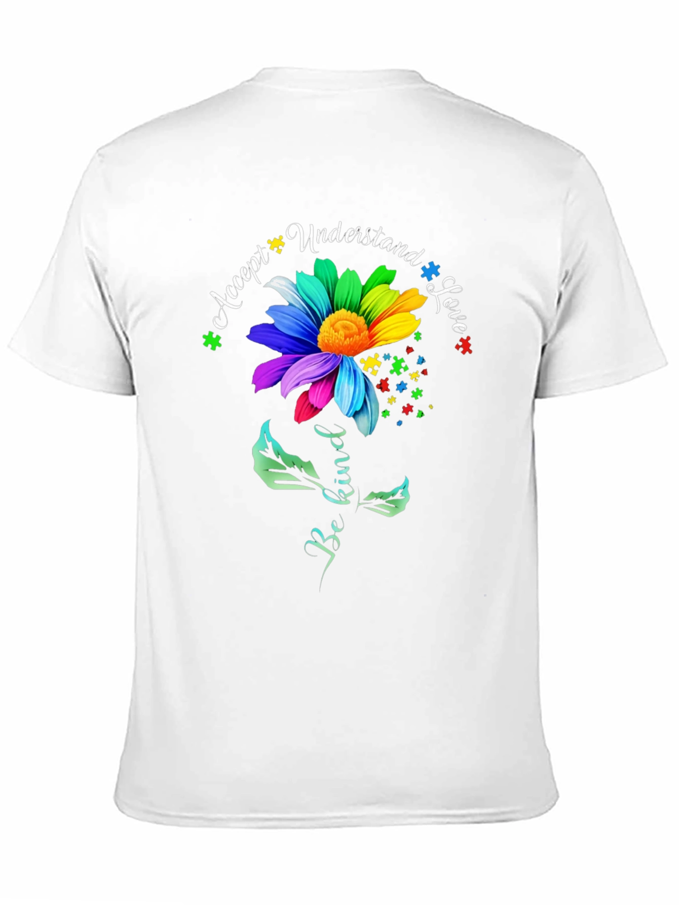 Autism Awareness Graphic Tee - Accept Understand Love