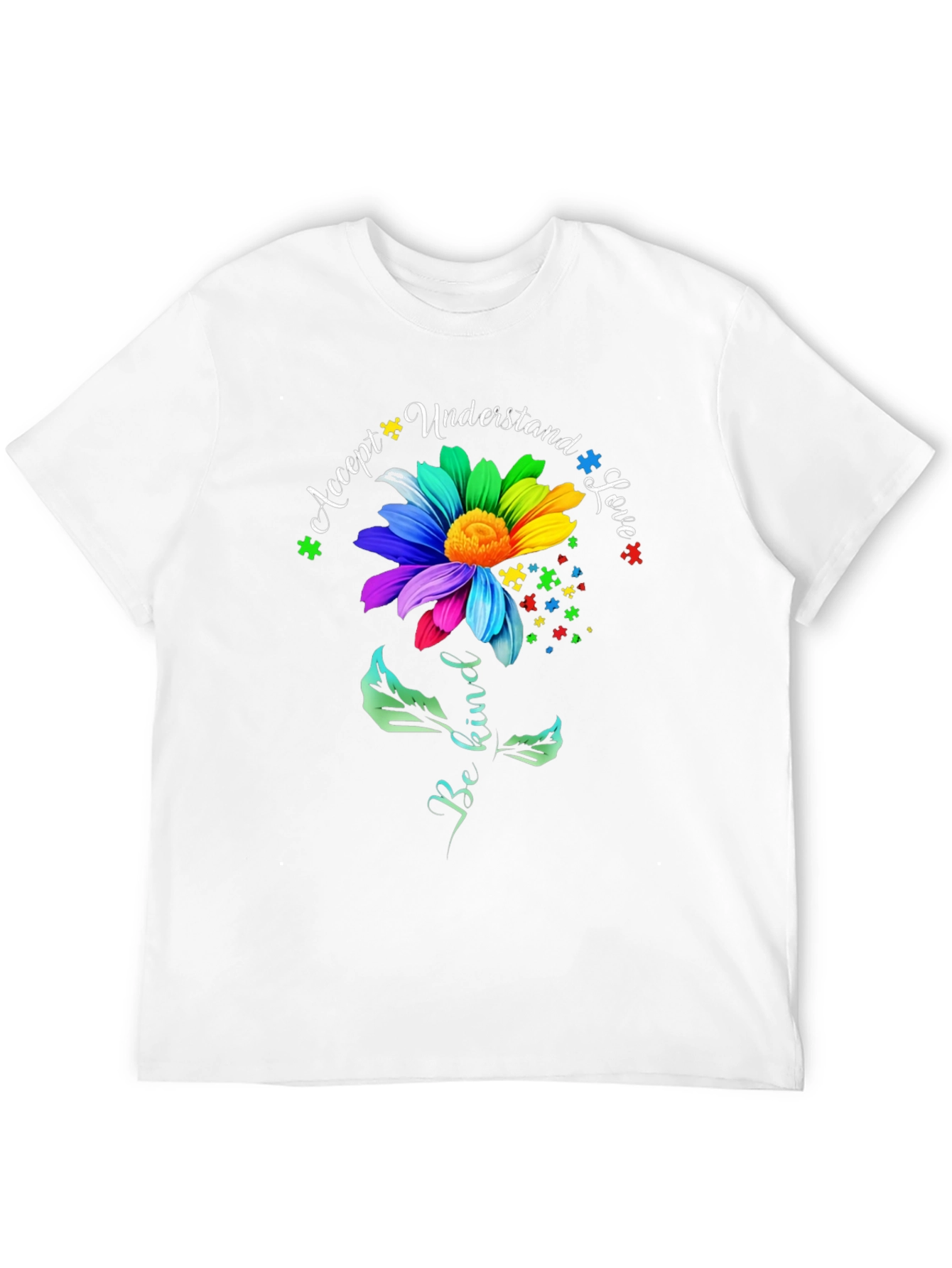 Autism Awareness Graphic Tee - Accept Understand Love